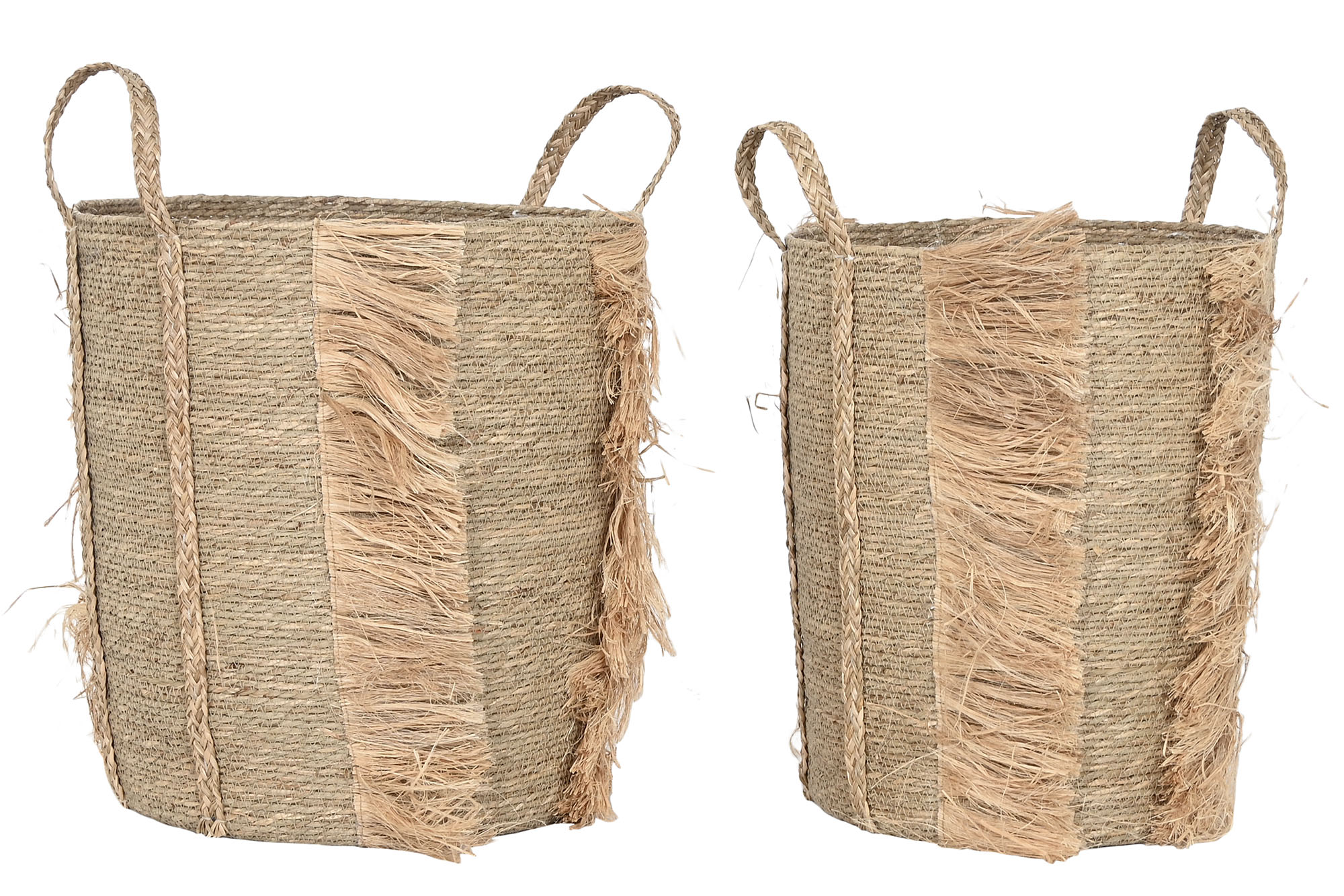 CESTA SET 2 SEAGRASS 42X42X58 NATURAL