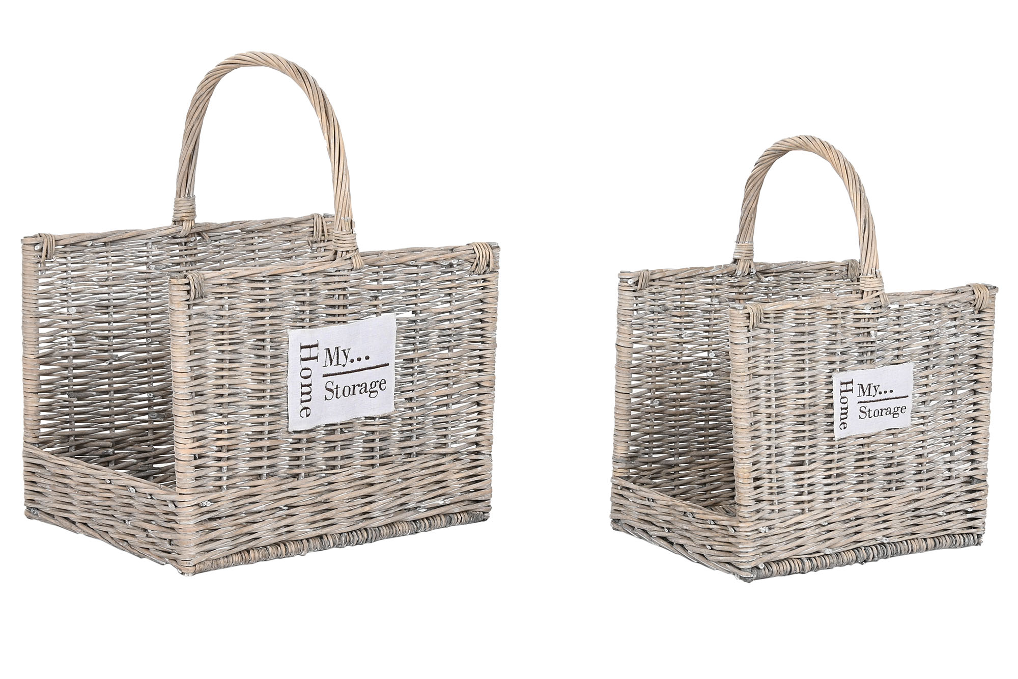 LEÑERA SET 2 MIMBRE 47X35X54 NATURAL