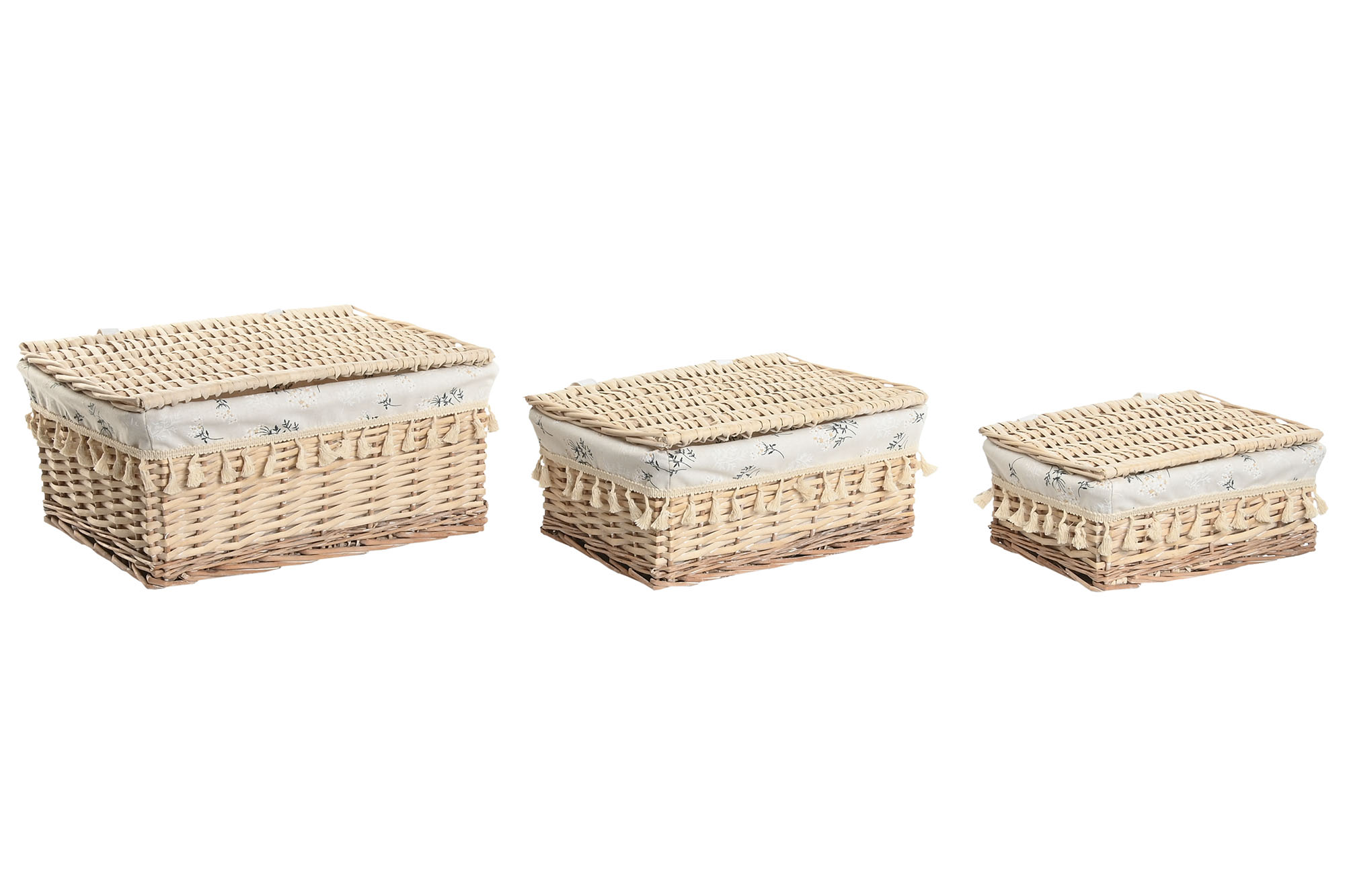 CESTA ROPA SET 3 MIMBRE ALGODON 42X33X20 NATURAL
