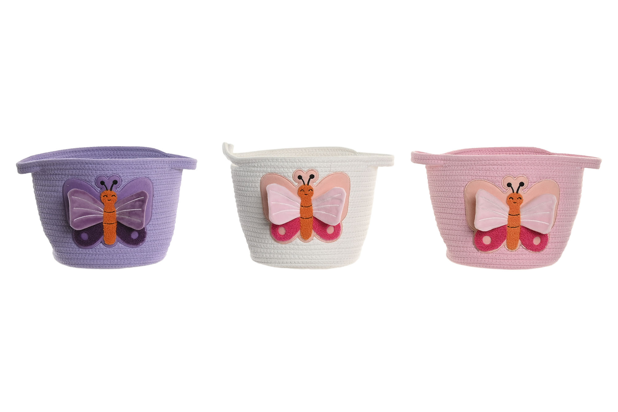 CESTA ALGODON 25X25X20 MARIPOSA 3 SURT.