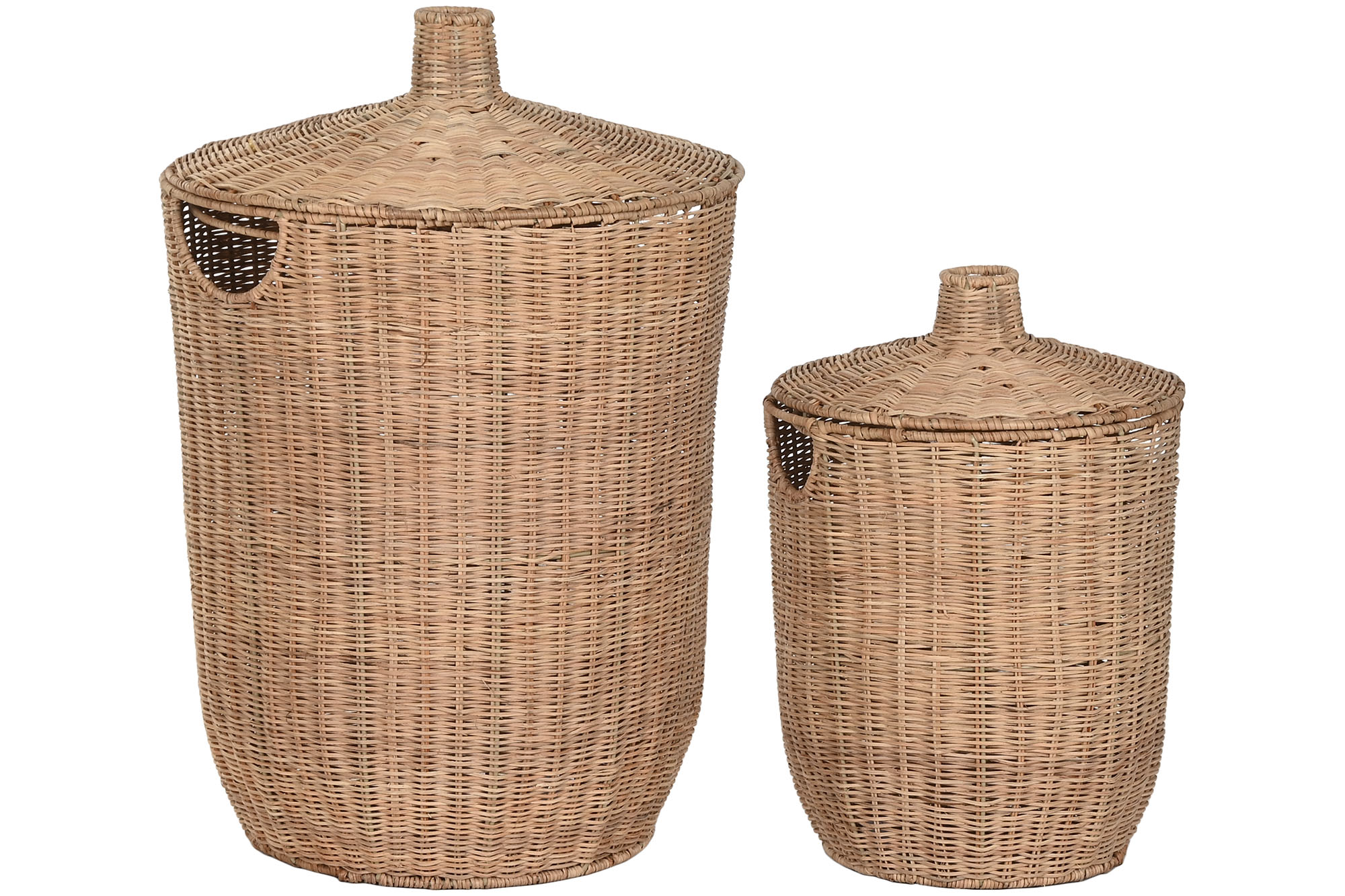 CESTA SET 2 RATAN METAL 42X42X63 NATURAL