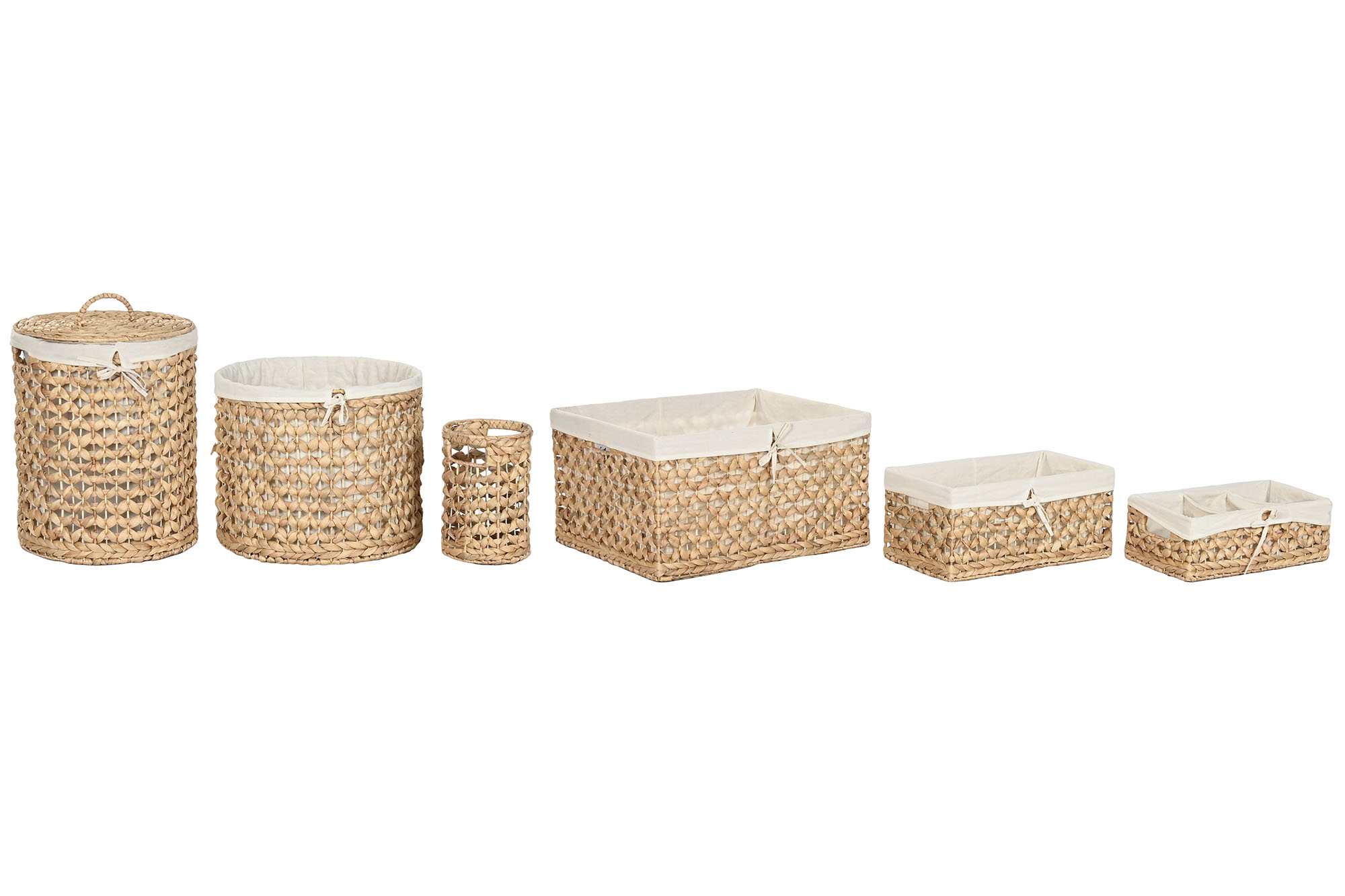 CESTA SET 6 JACINTO DE AGUA POLIESTER 55X45X30