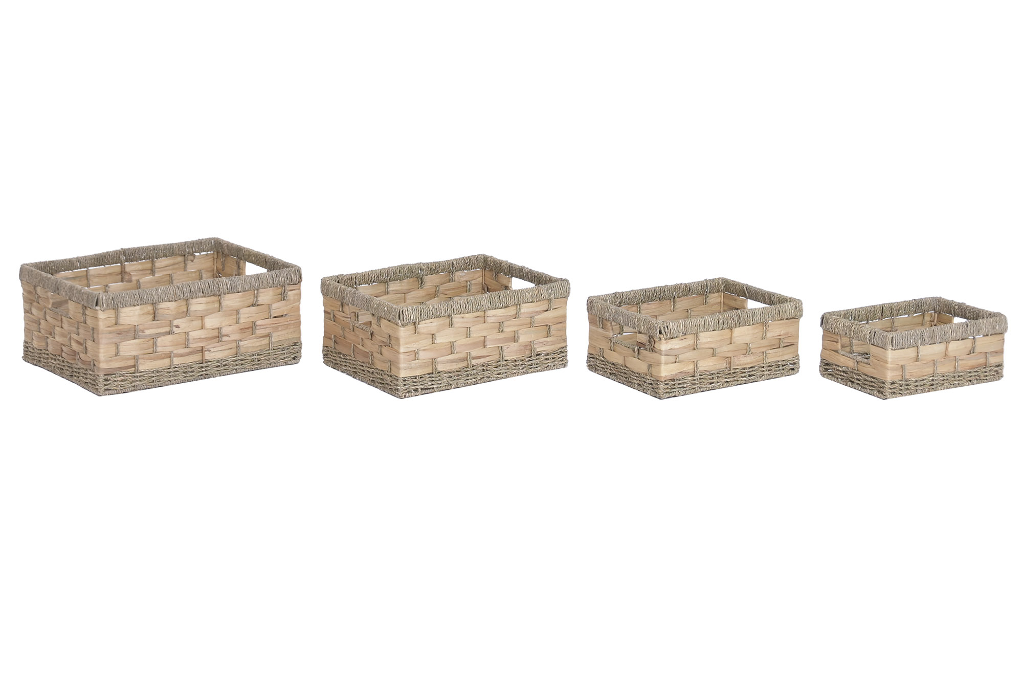 CESTA SET 4 JACINTO DE AGUA SEAGRASS 46X35X20