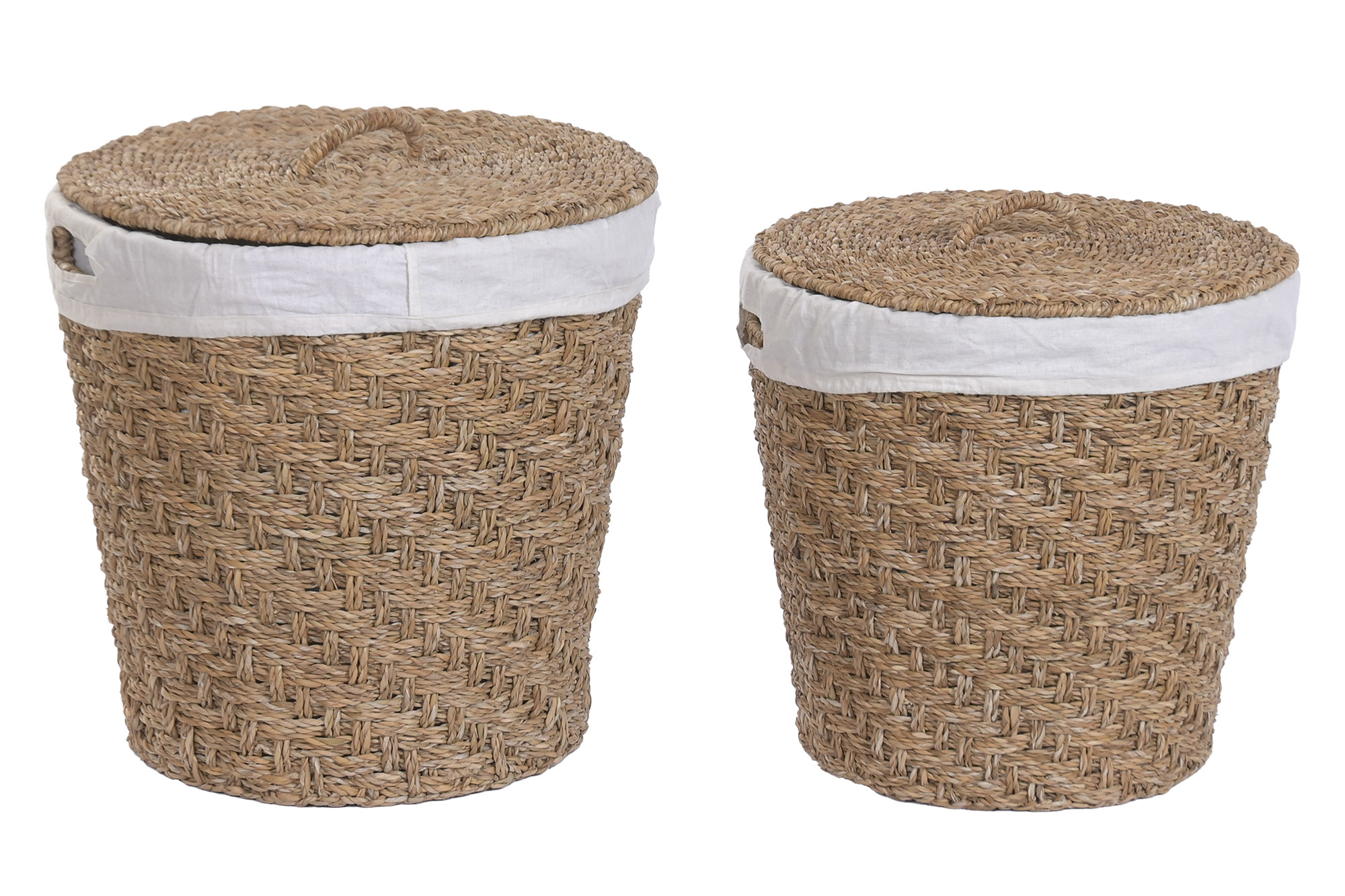 CESTA ROPA SET 2 SEAGRASS ALGODON 50X50X50 NATURAL
