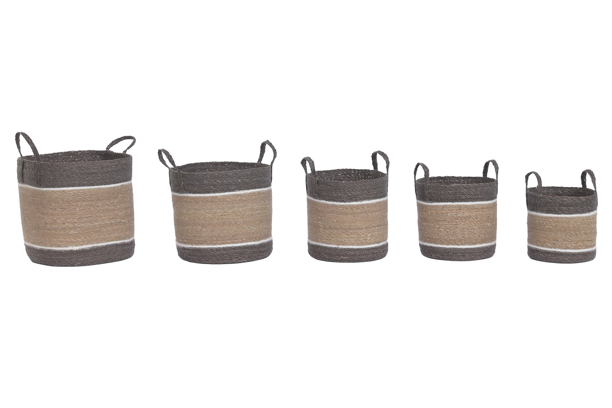 CESTA SET 5 SEAGRASS 37X37X37 NATURAL