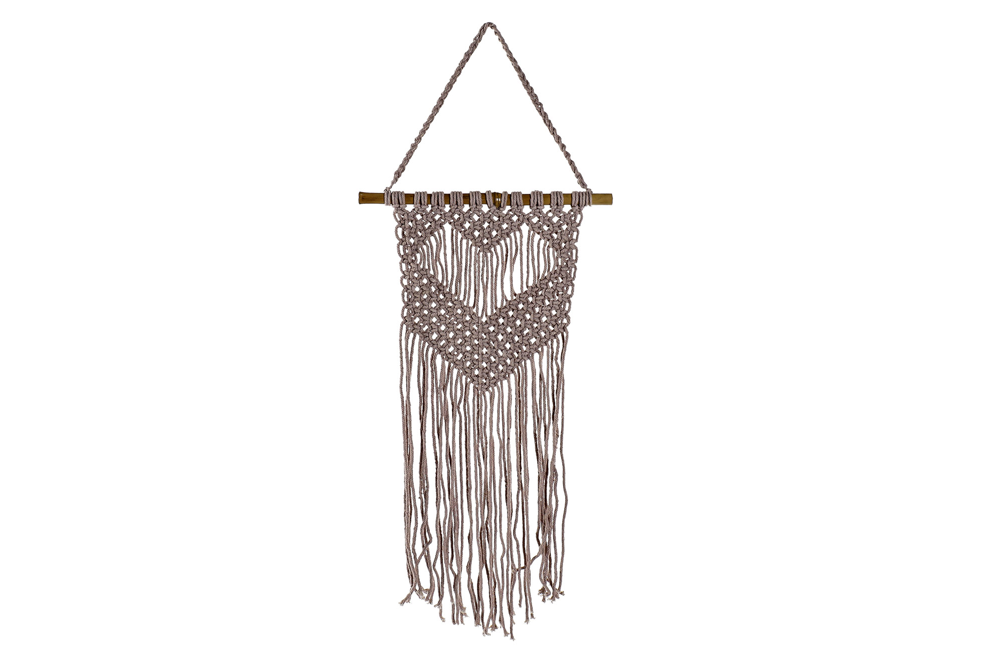 DECORACION COLGANTE BAMBU ALGODON 30X48 MACRAME