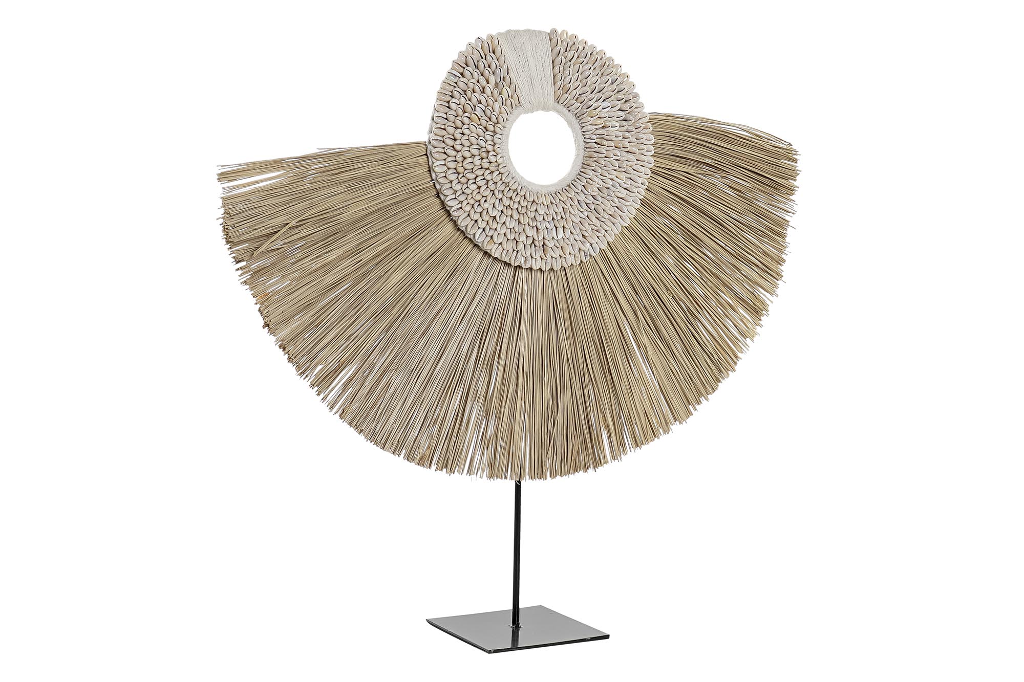 DECORACION YUTE HIERRO 55X12X53 ETNICO NATURAL