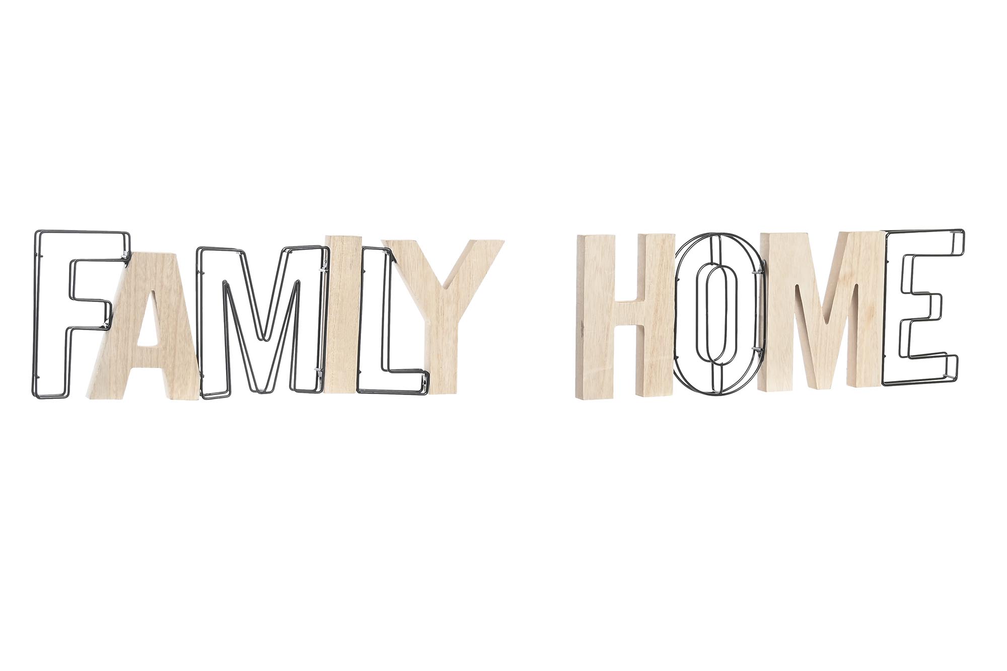 DECORACION MDF METAL 44X2X15 HOME FAMILY 2 SURT.