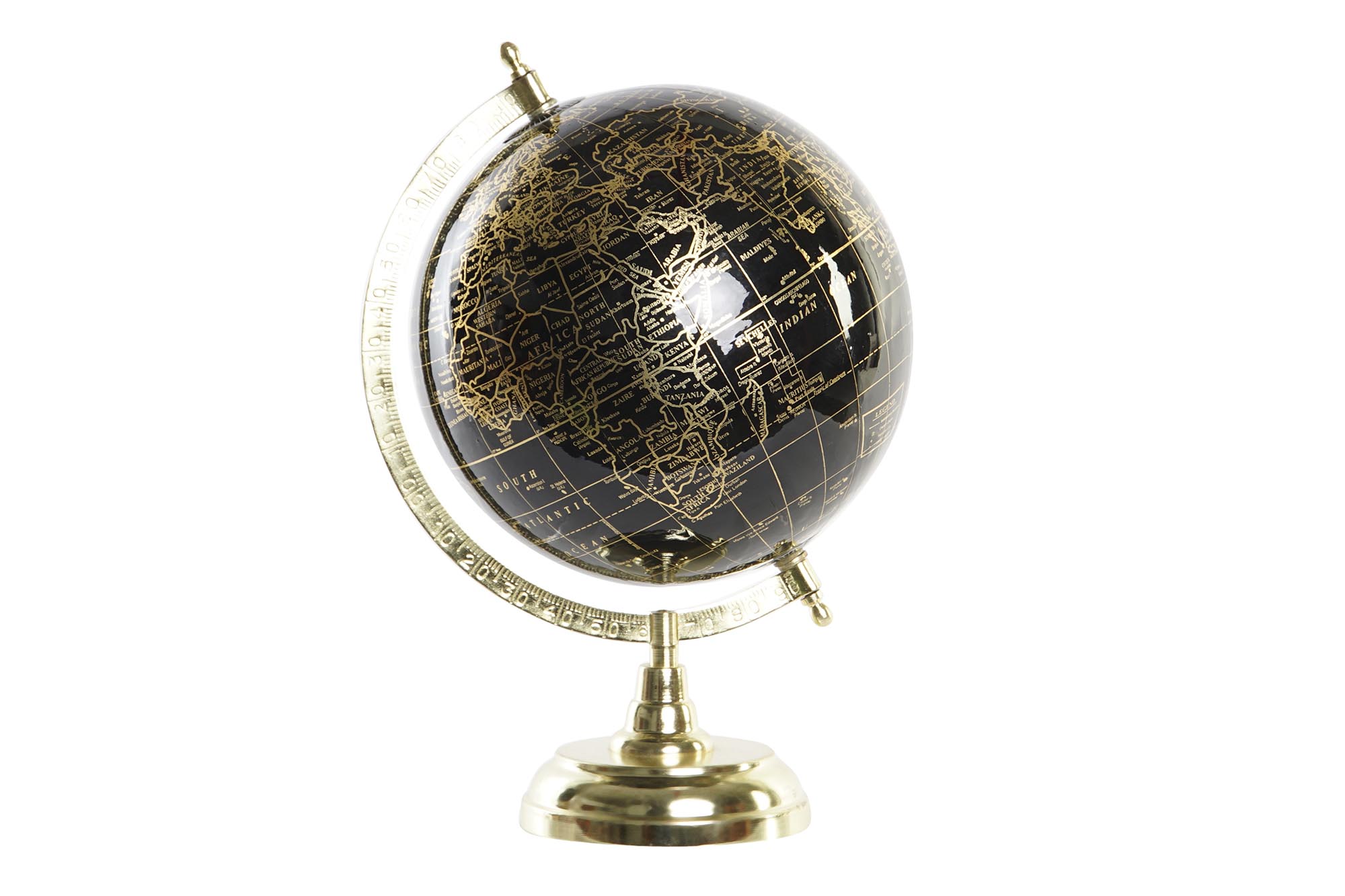 GLOBO TERRAQUEO PVC METAL 20X18X33 NEGRO