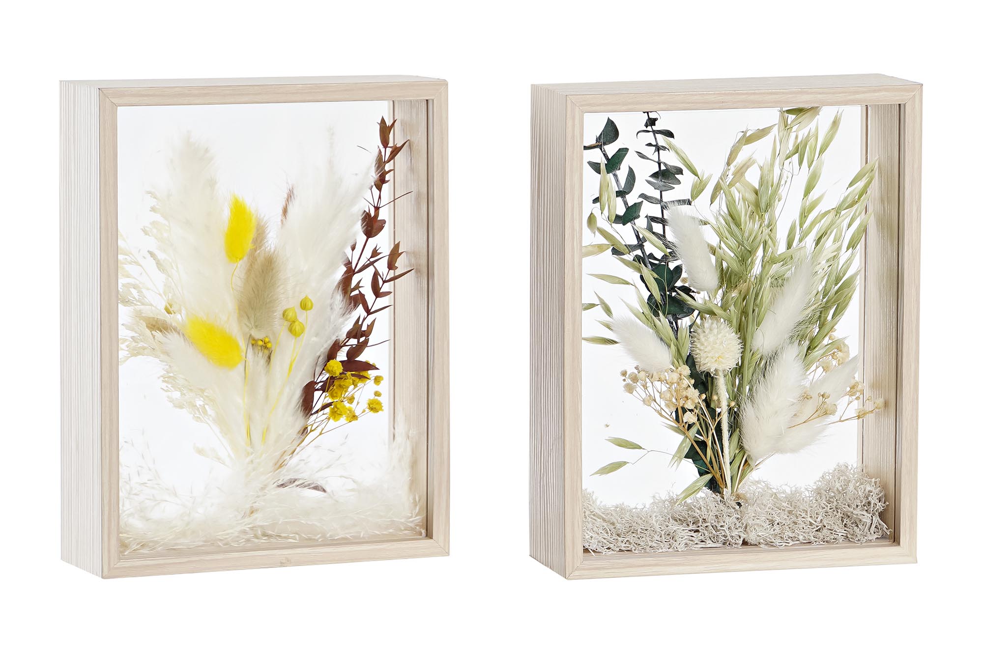 DECORACION FLOR SECA MDF 16X6X21 2 SURT.