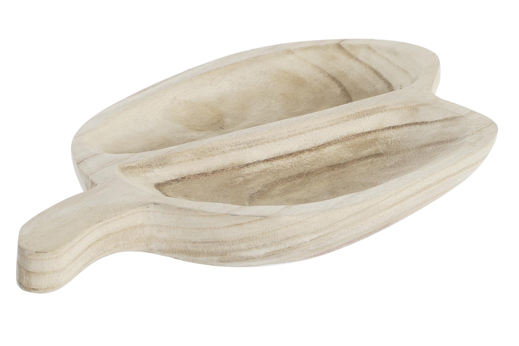 CENTRO MESA PAULOWNIA 38X21X5 DOBLE NATURAL