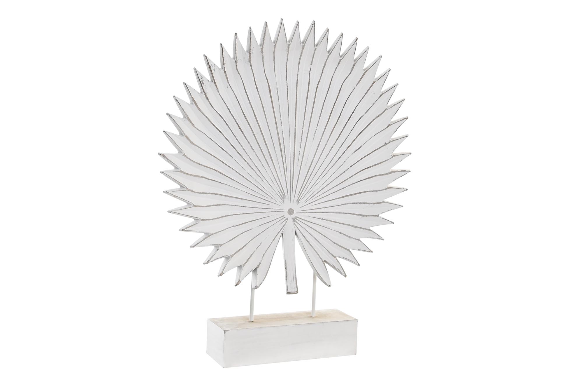 DECORACION MDF METAL 36X7X46 HOJA DESGASTADO