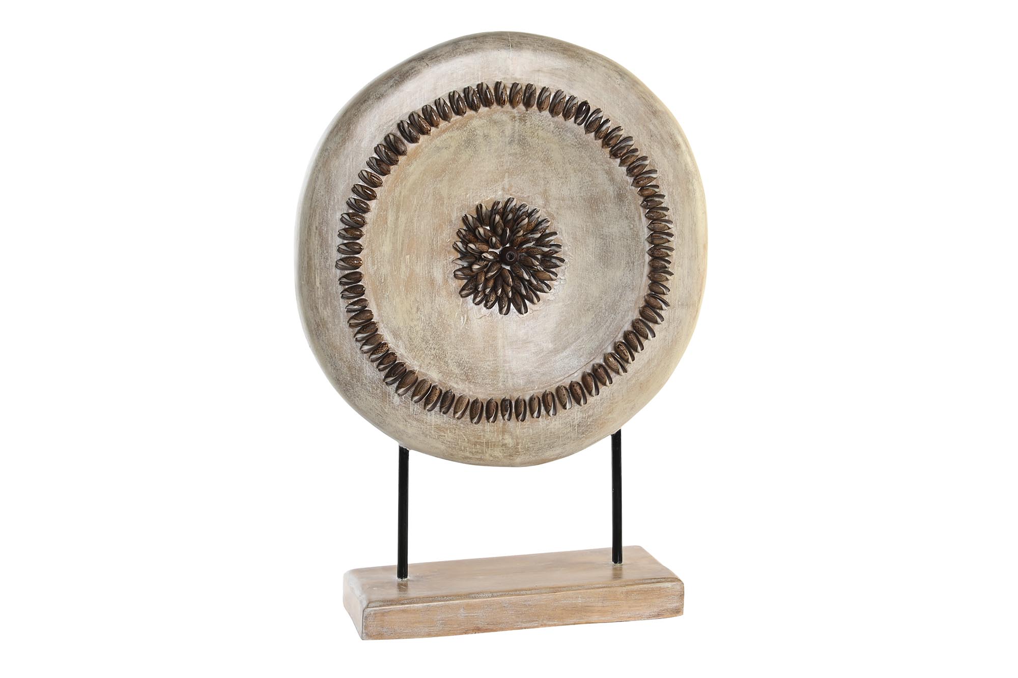 DECORACION ALBASIA HIERRO 39X12X55 CIRCULO BEIGE