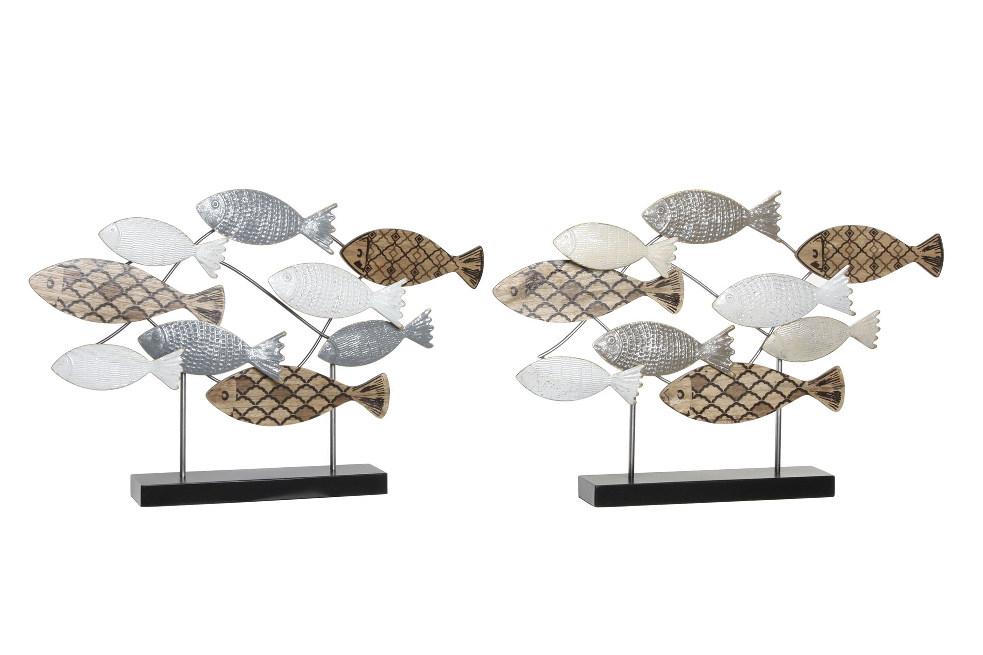 DECORACION METAL 65,4X9,5X43 PECES 2 SURT.