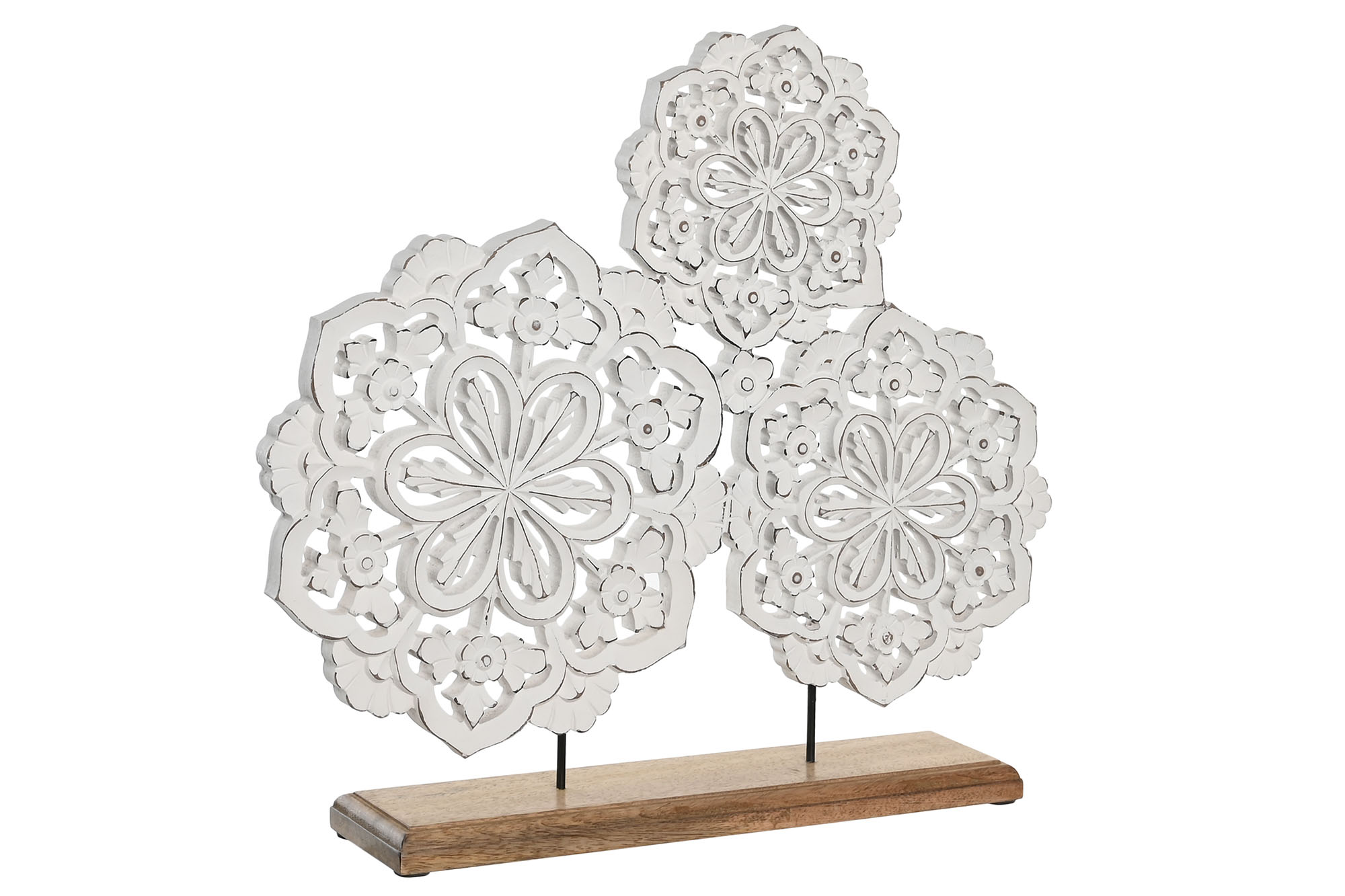 DECORACION MDF METAL 51X9X44 ESTRELLA BLANCO