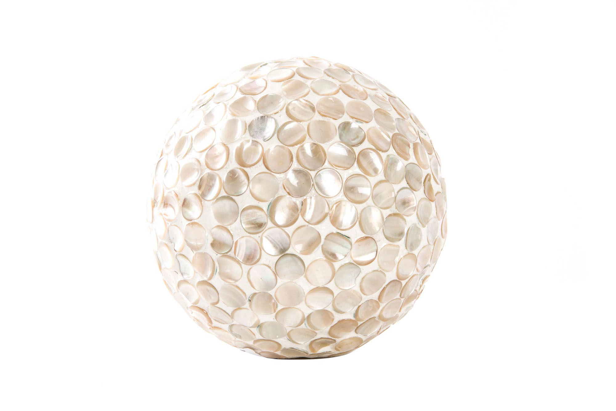 BOLA DECORACION NACAR 12X12X12 BLANCO