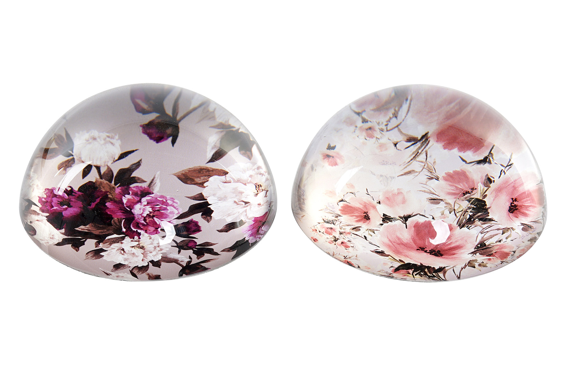 PISAPAPELES CRISTAL 8X8X4 FLORES 2 SURT.