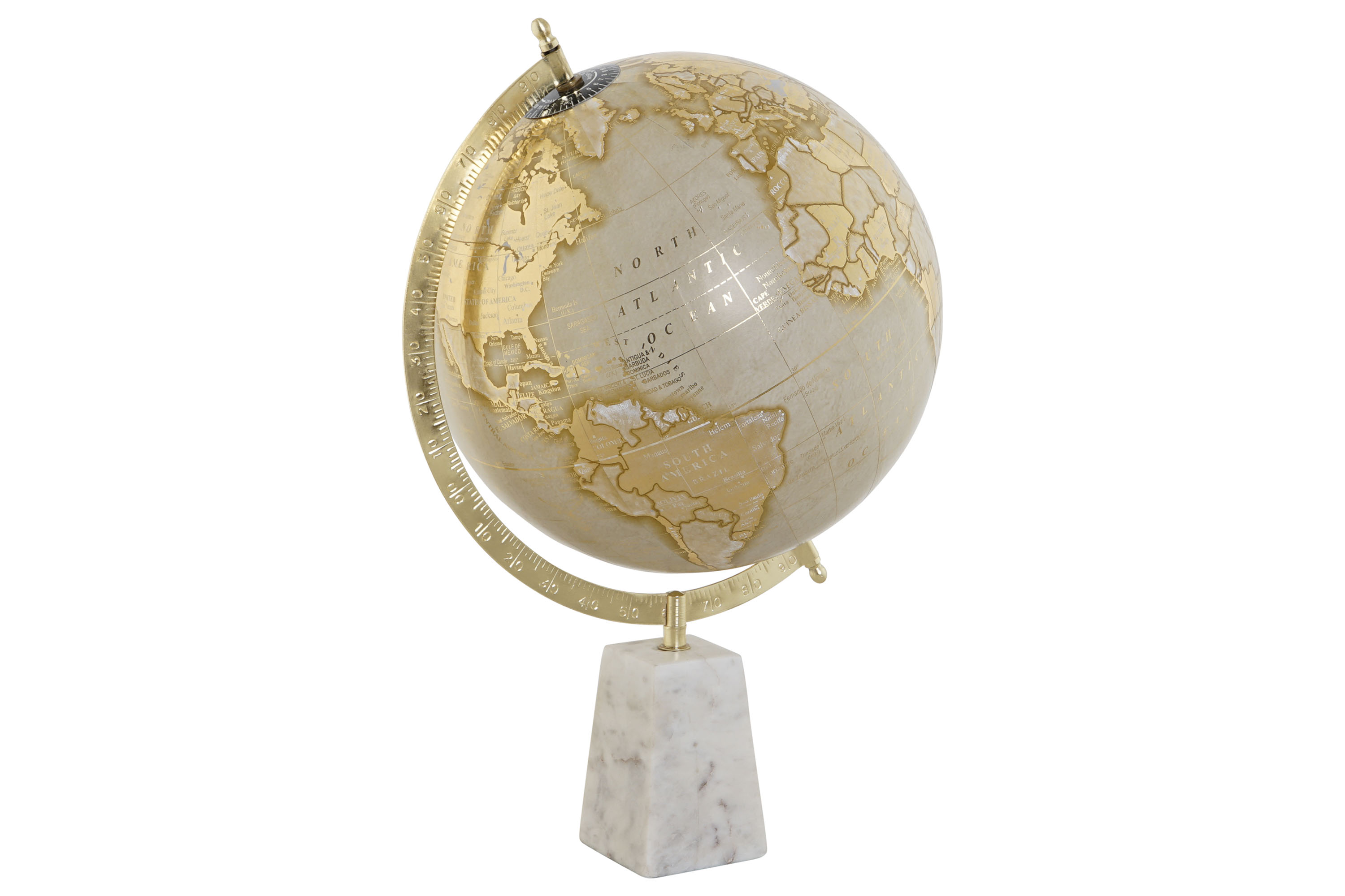 GLOBO TERRAQUEO PVC MARMOL 25X25X40 BLANCO