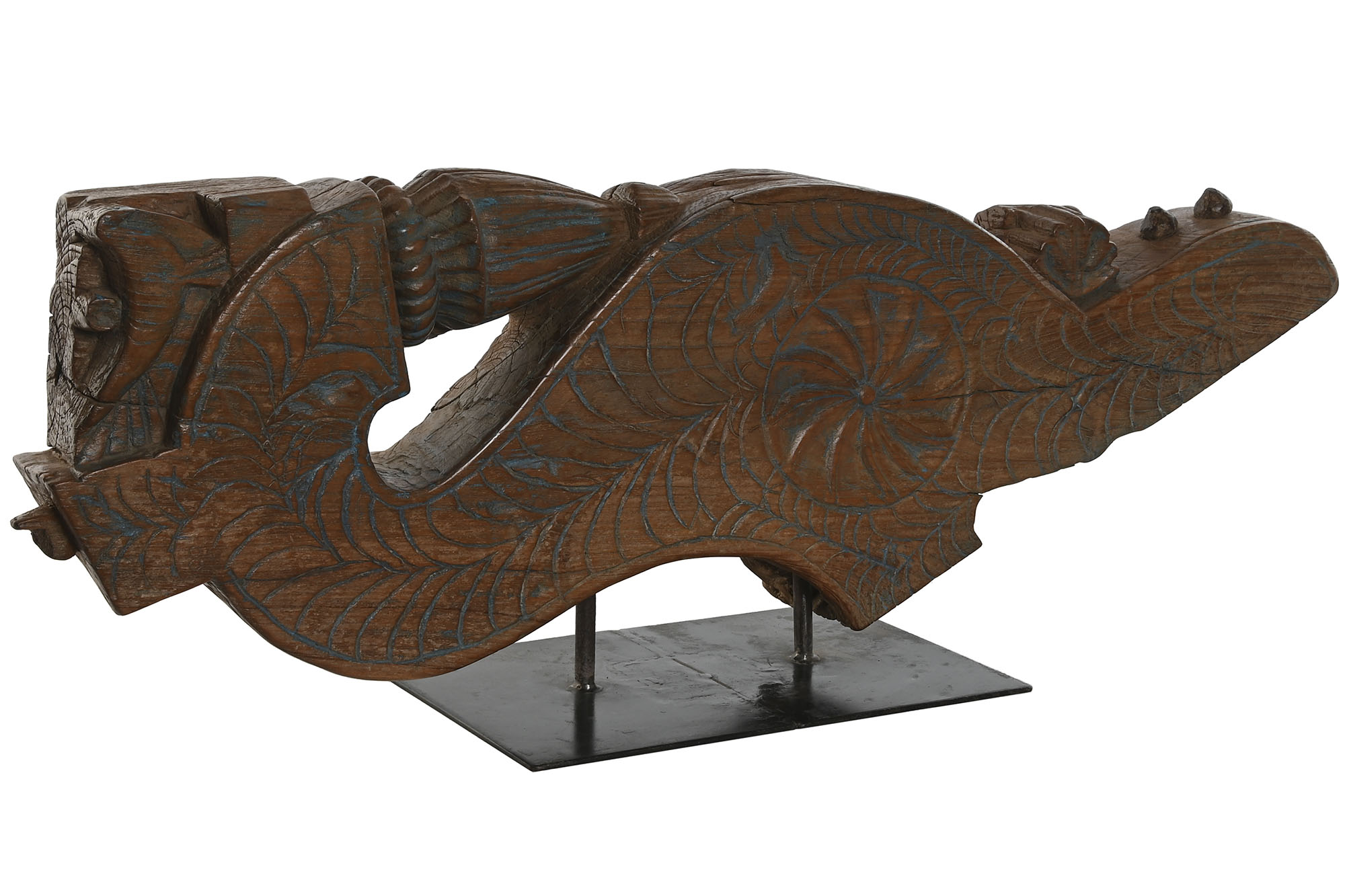 ESCULTURA MADERA 80X15X35 PIEZA UNICA SURTIDA