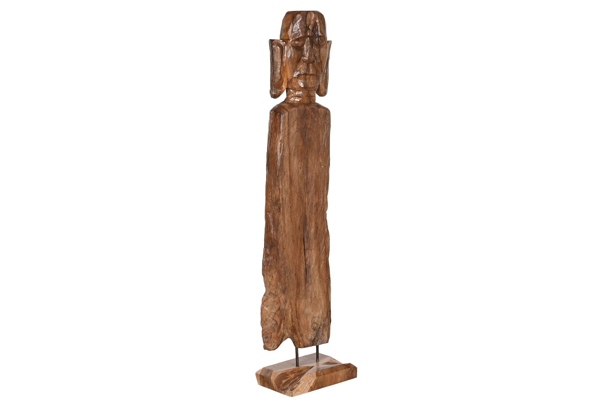 ESCULTURA TECA 28X20X137 TALLADA NATURAL MARRON
