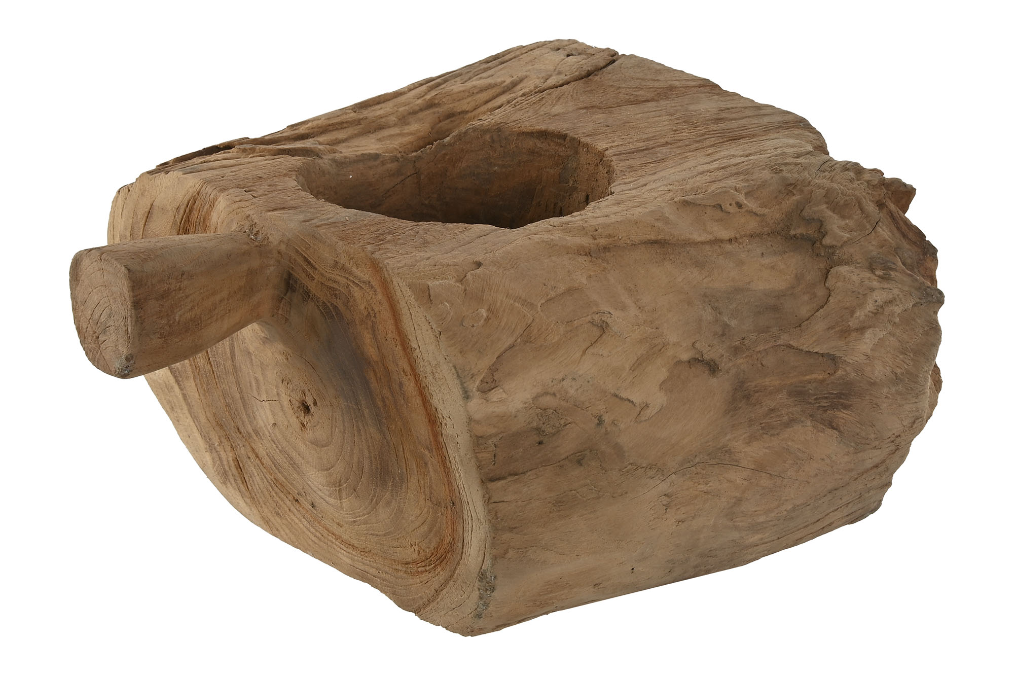 PORTAVELA TECA 30X25X15 ANTIGUO SURTIDO CON ASA