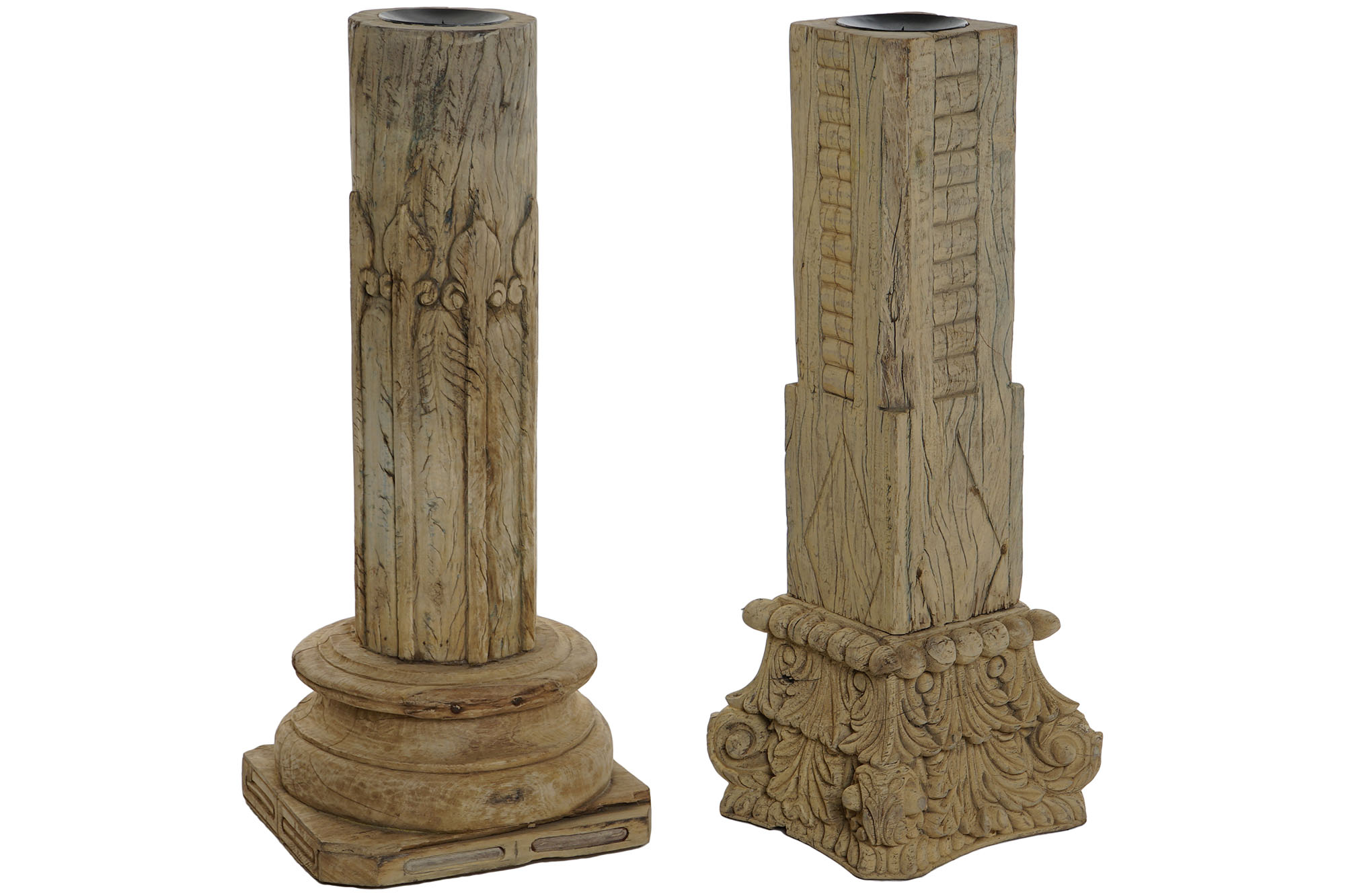 COLUMNA TECA 28X28X94 TALLAS ANTIGUAS MARRON