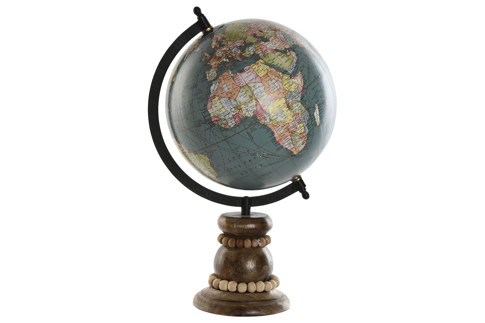 GLOBO TERRAQUEO PVC MANGO 22X20X36 BOLITAS MARRON