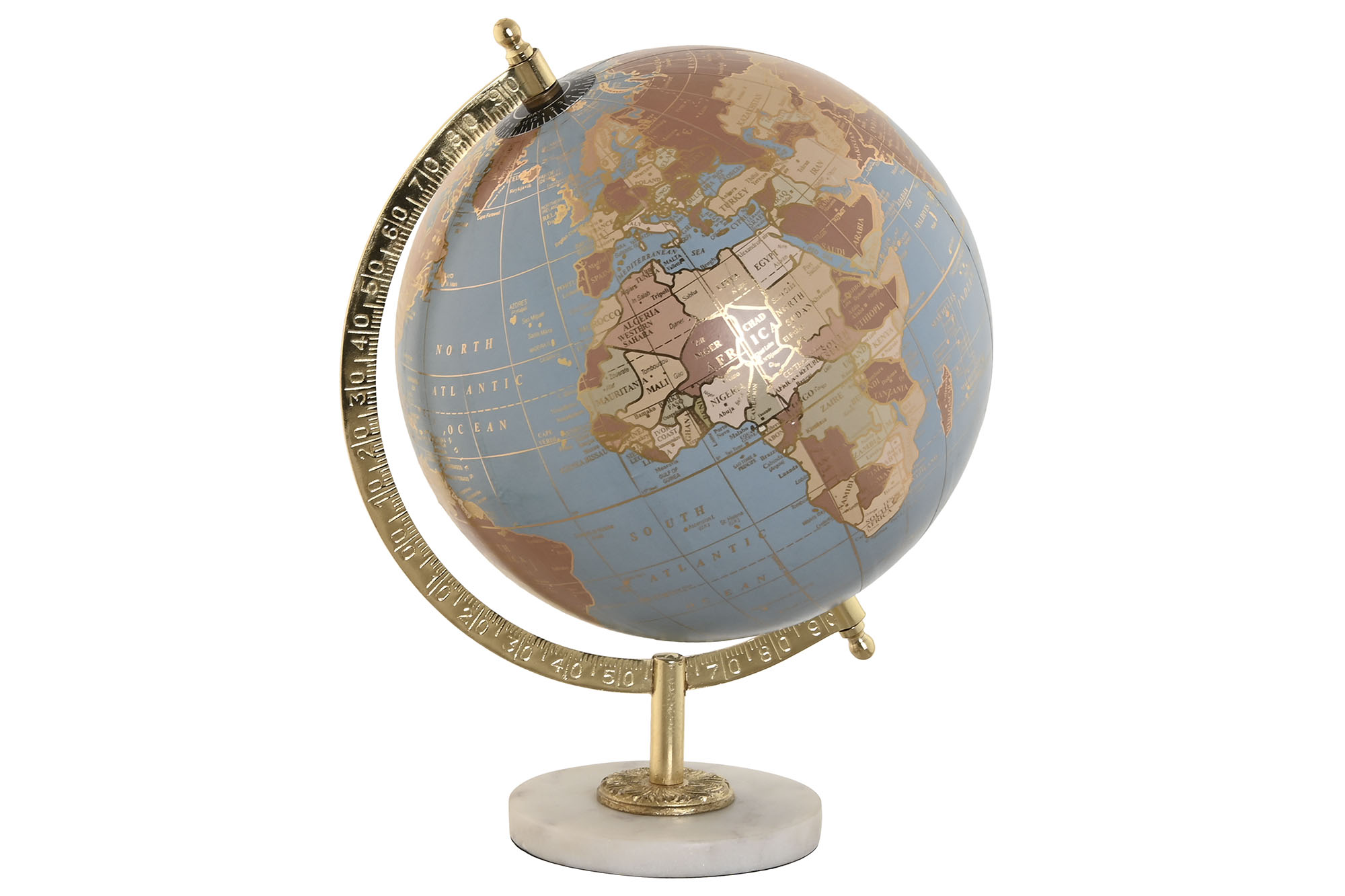 GLOBO TERRAQUEO PVC MARMOL 22X20X30 AZUL