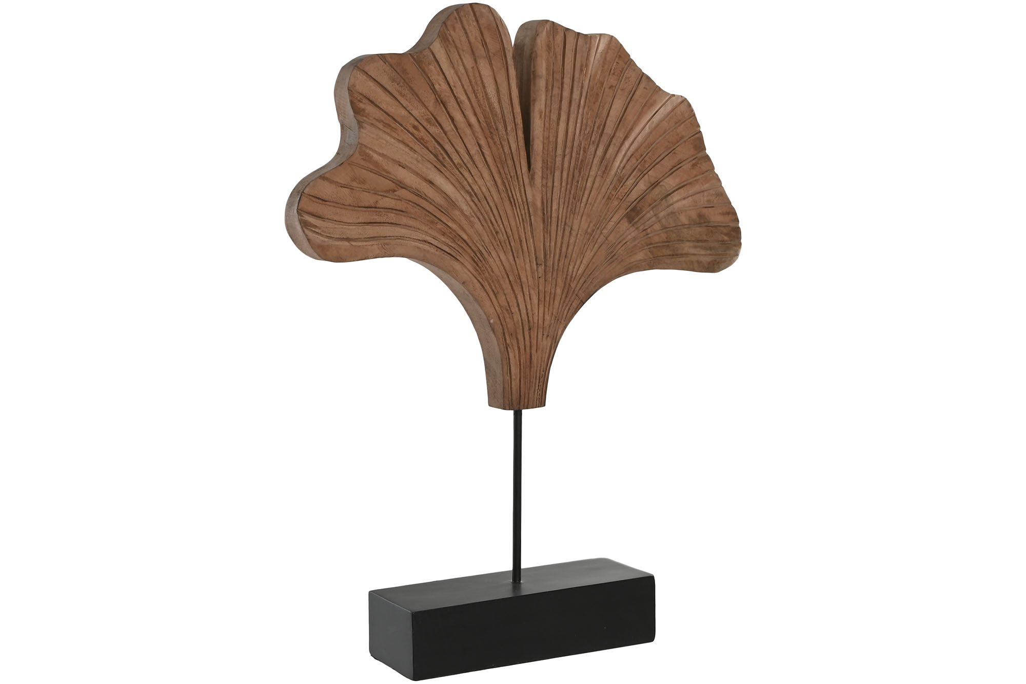 DECORACION MANGO HIERRO 51X9X60 GINKO TALLADO