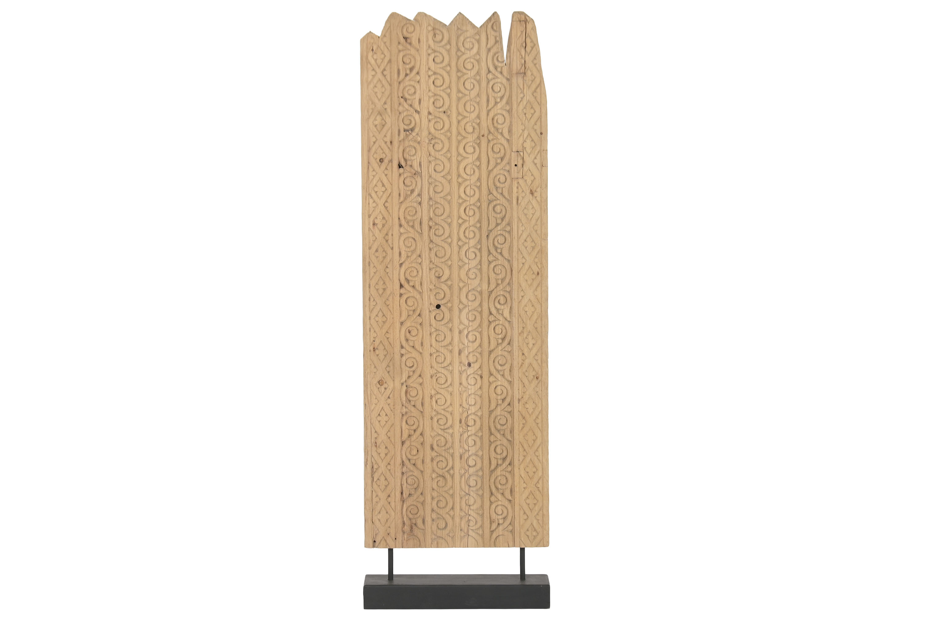 ESCULTURA TECA HIERRO 45X13X145 DECAPE NATURAL