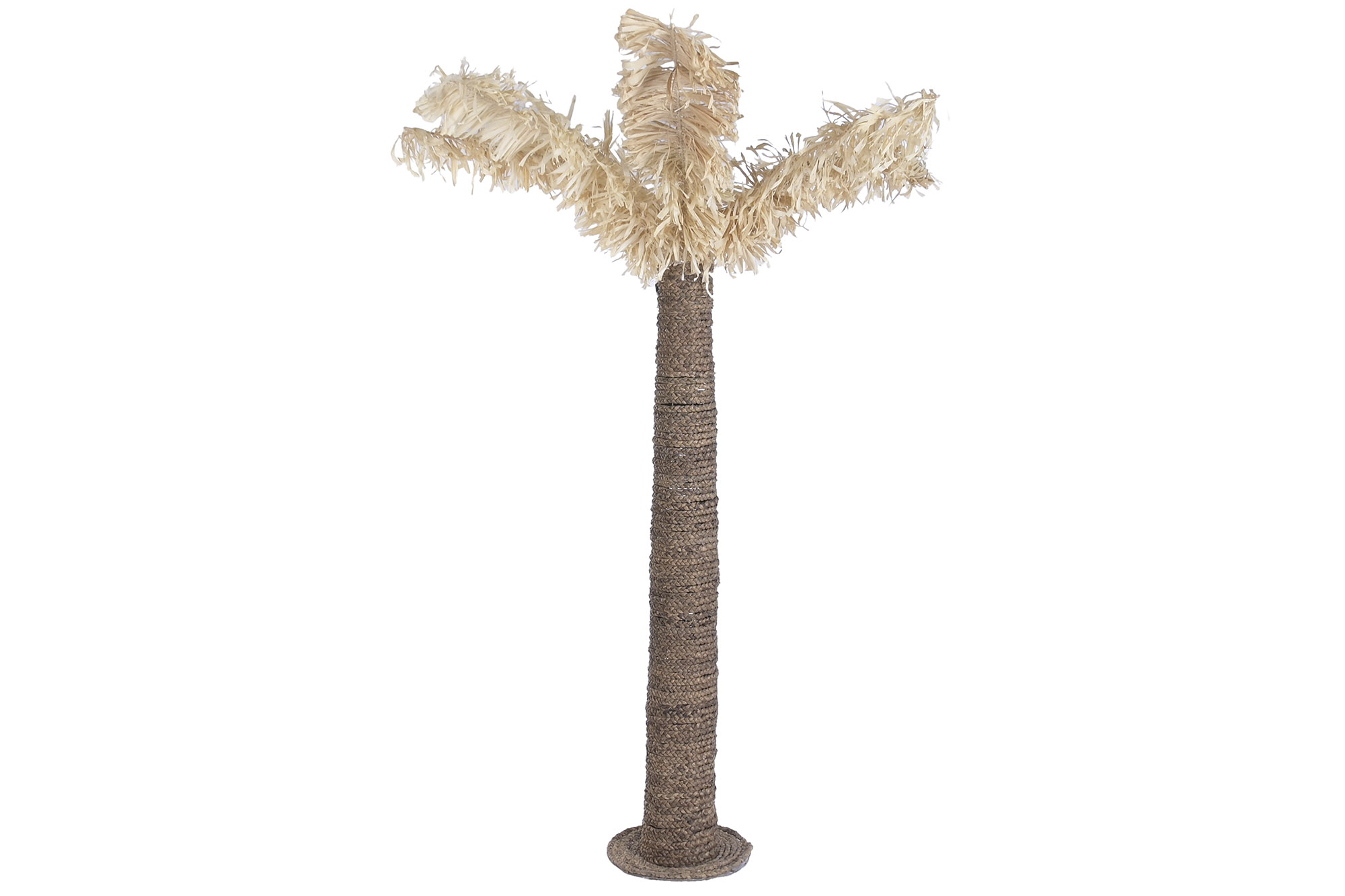 DECORACION FIBRA METAL 40X40X247 PALMERA NATURAL