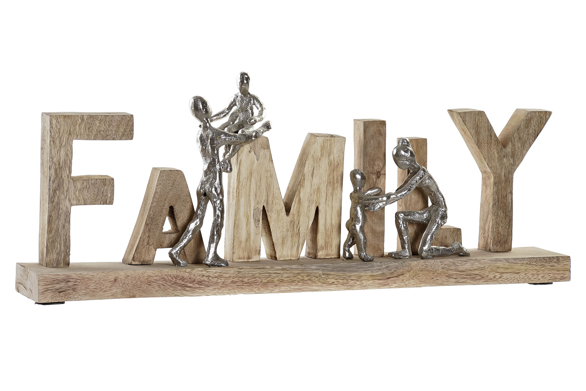 DECORACION MANGO ALUMINIO 55X7,5X21 FAMILY NATURAL