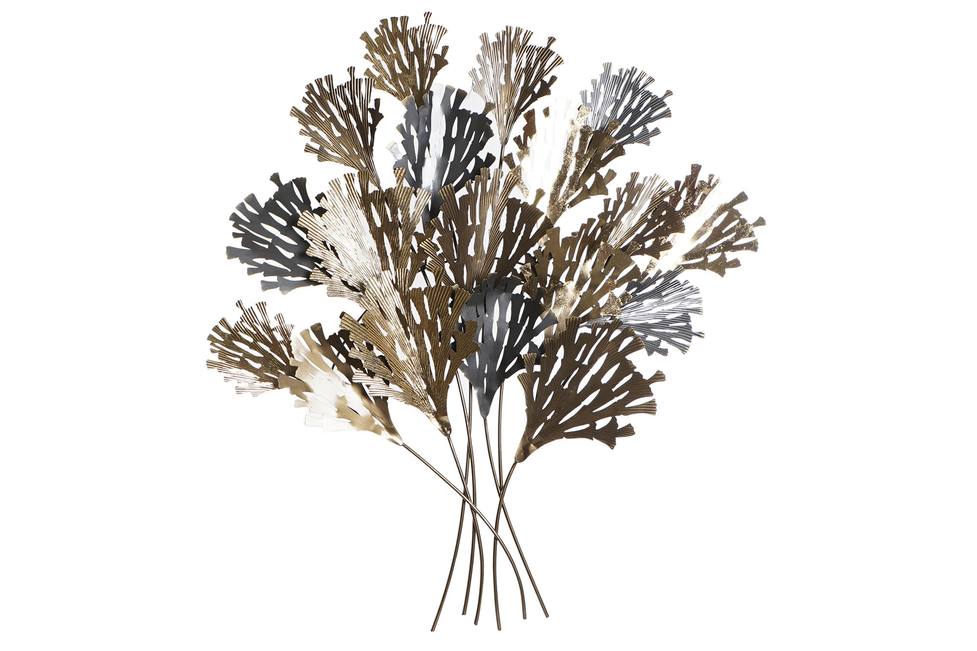 DECORACION PARED METAL 108X10X117,5 RAMAS COBRIZO