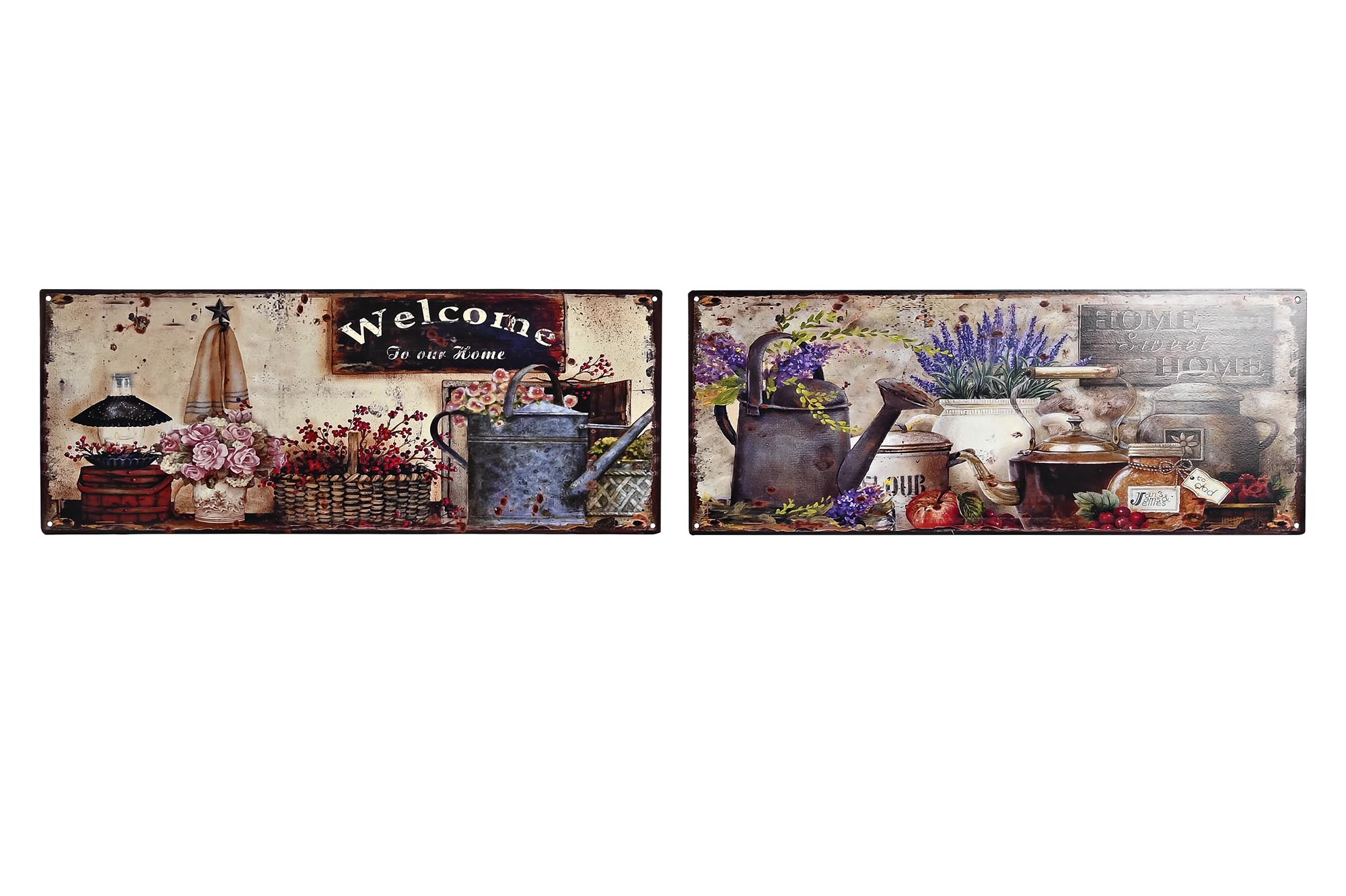 DECORACION PARED METAL 50X1X20 LAVANDA 2 SURT.