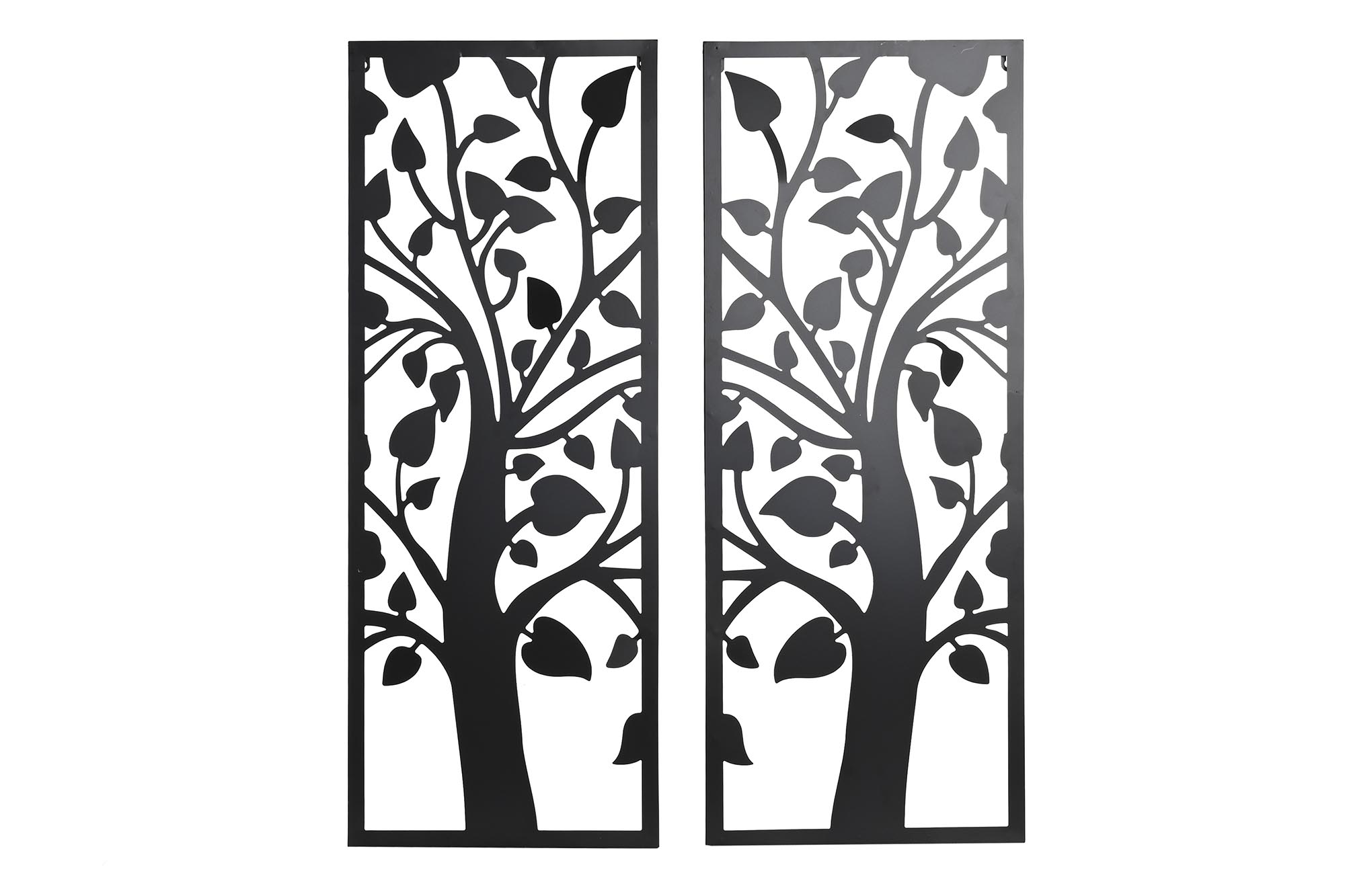 DECORACION PARED SET 2 METAL 70X1,3X90 ARBOL NEGRO