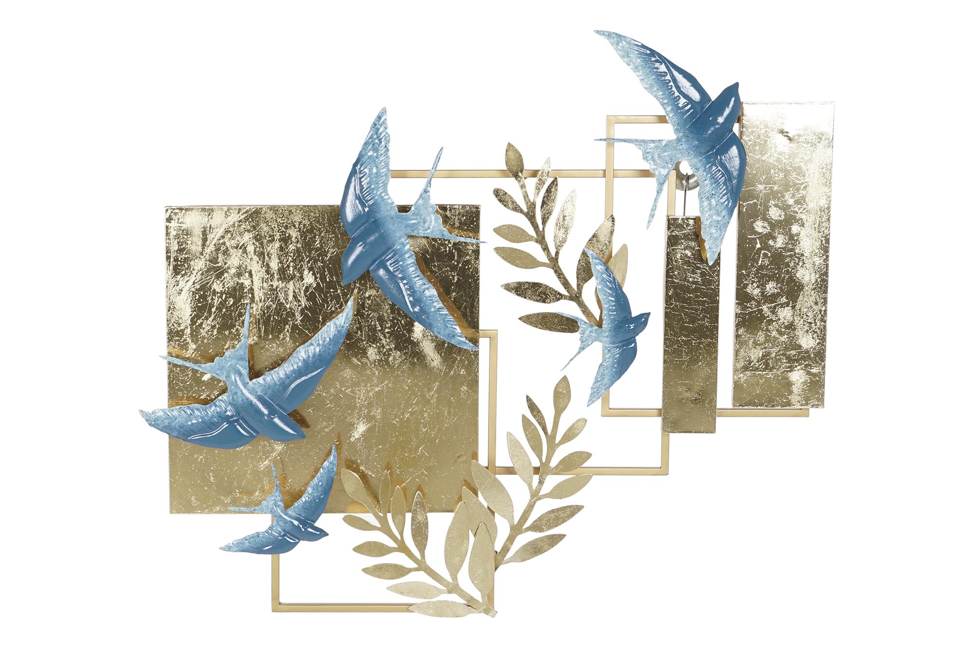 DECORACION PARED METAL 84,5X8,3X72,4 GOLONDRINAS