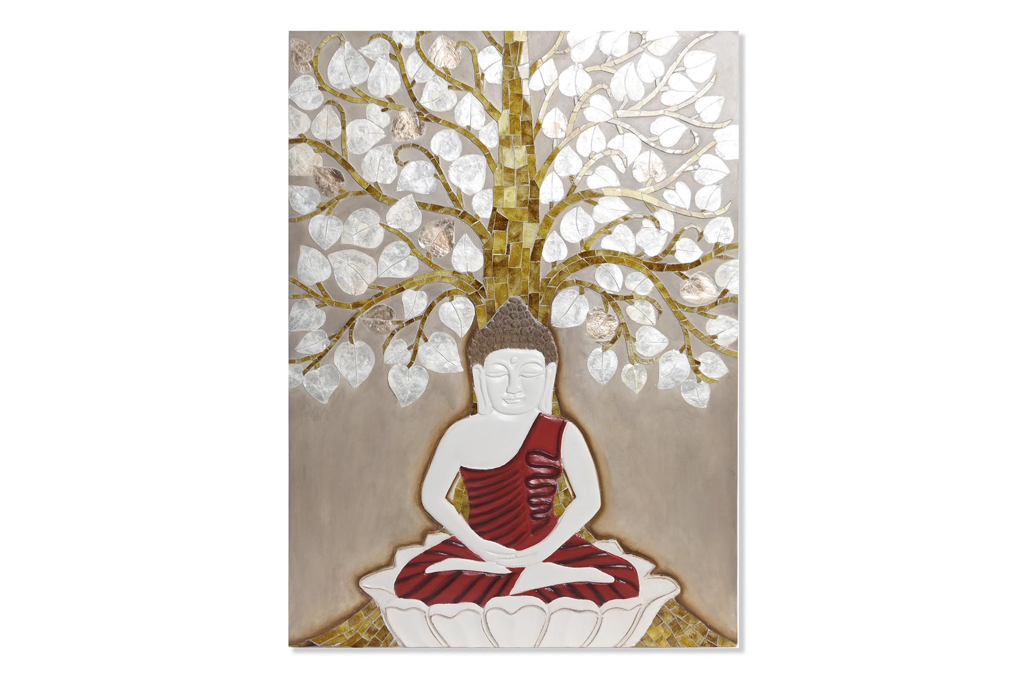 DECORACION PARED NACAR RESINA 70X4X100 BUDA ARBOL