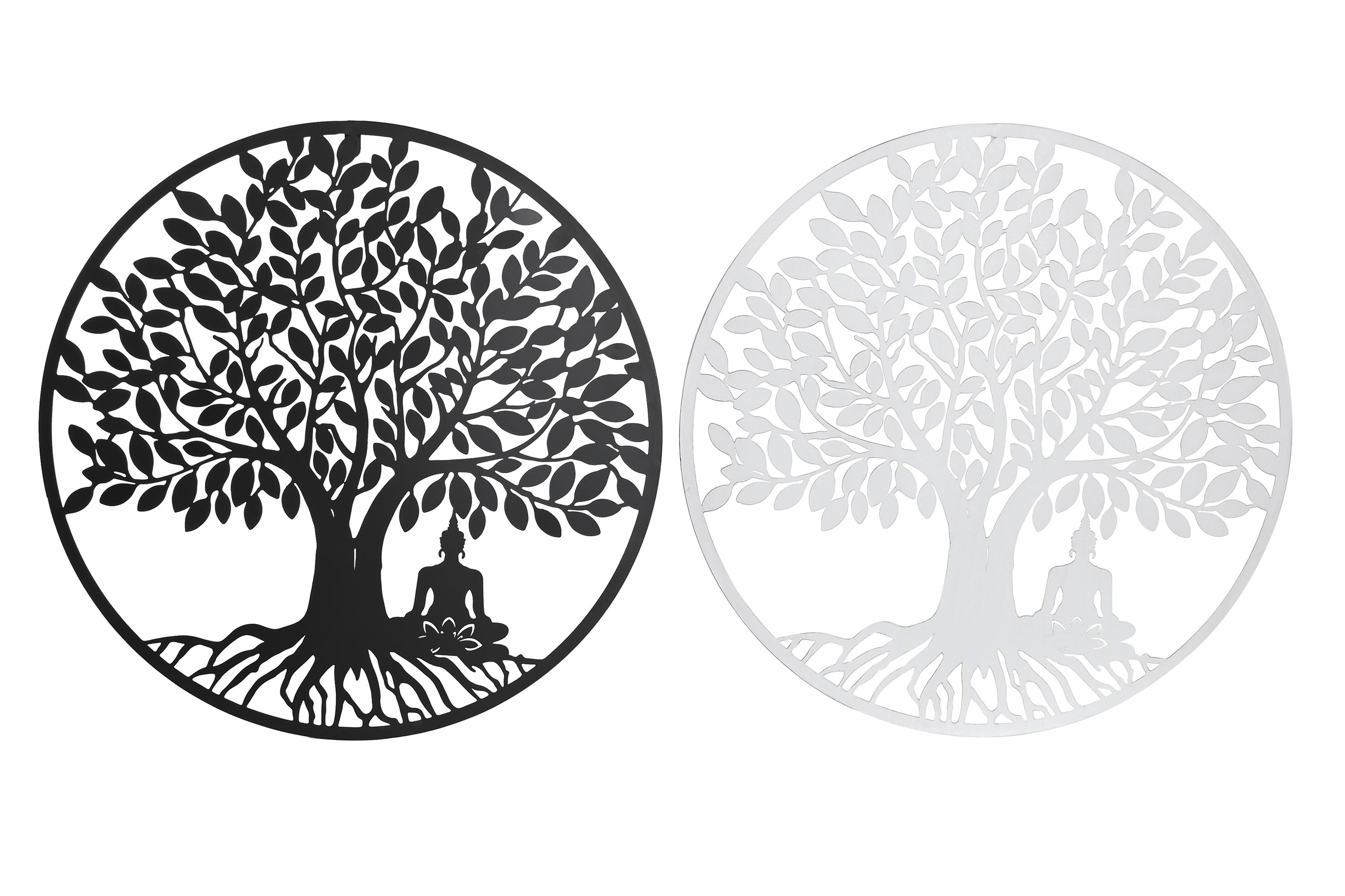 DECORACION PARED METAL 60X1X60 ARBOL BUDA 2 SURT.