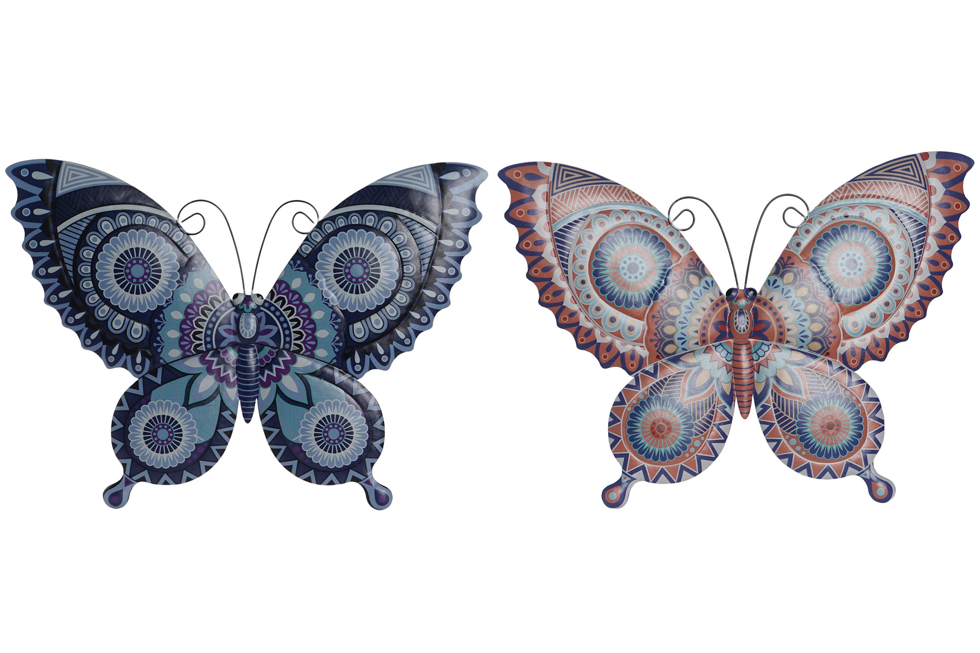 DECORACION PARED METAL 46X1X33,5 MARIPOSA 2 SURT.