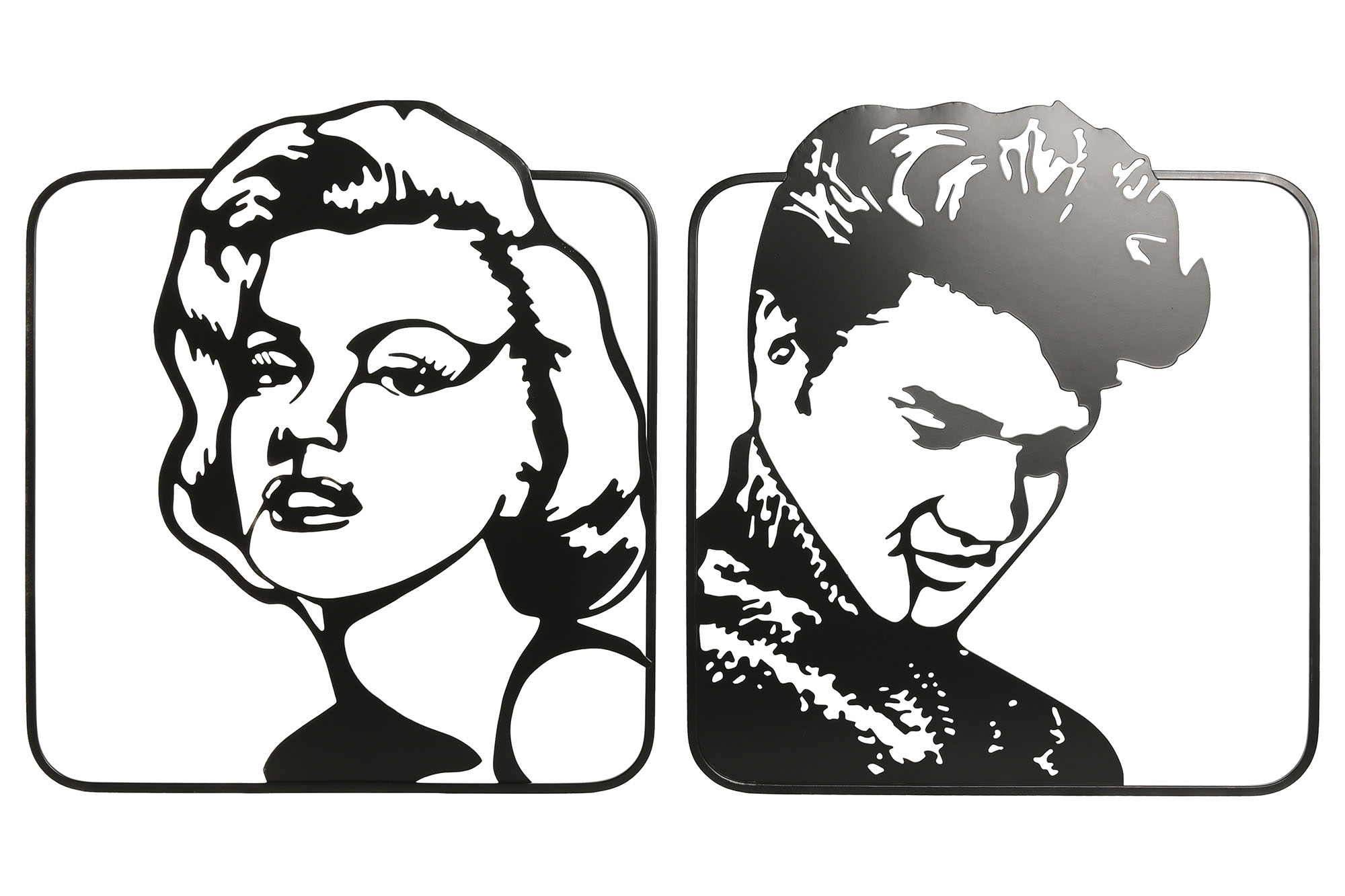 DECORACION PARED METAL 49,5X1,3X56 ELVIS 2 SURT.
