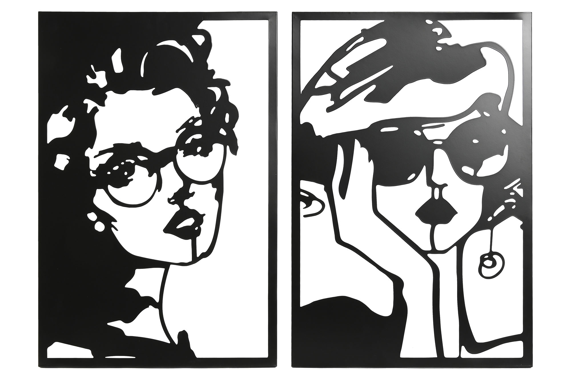 DECORACION PARED METAL 40X2X60 CHICA 2 SURT.