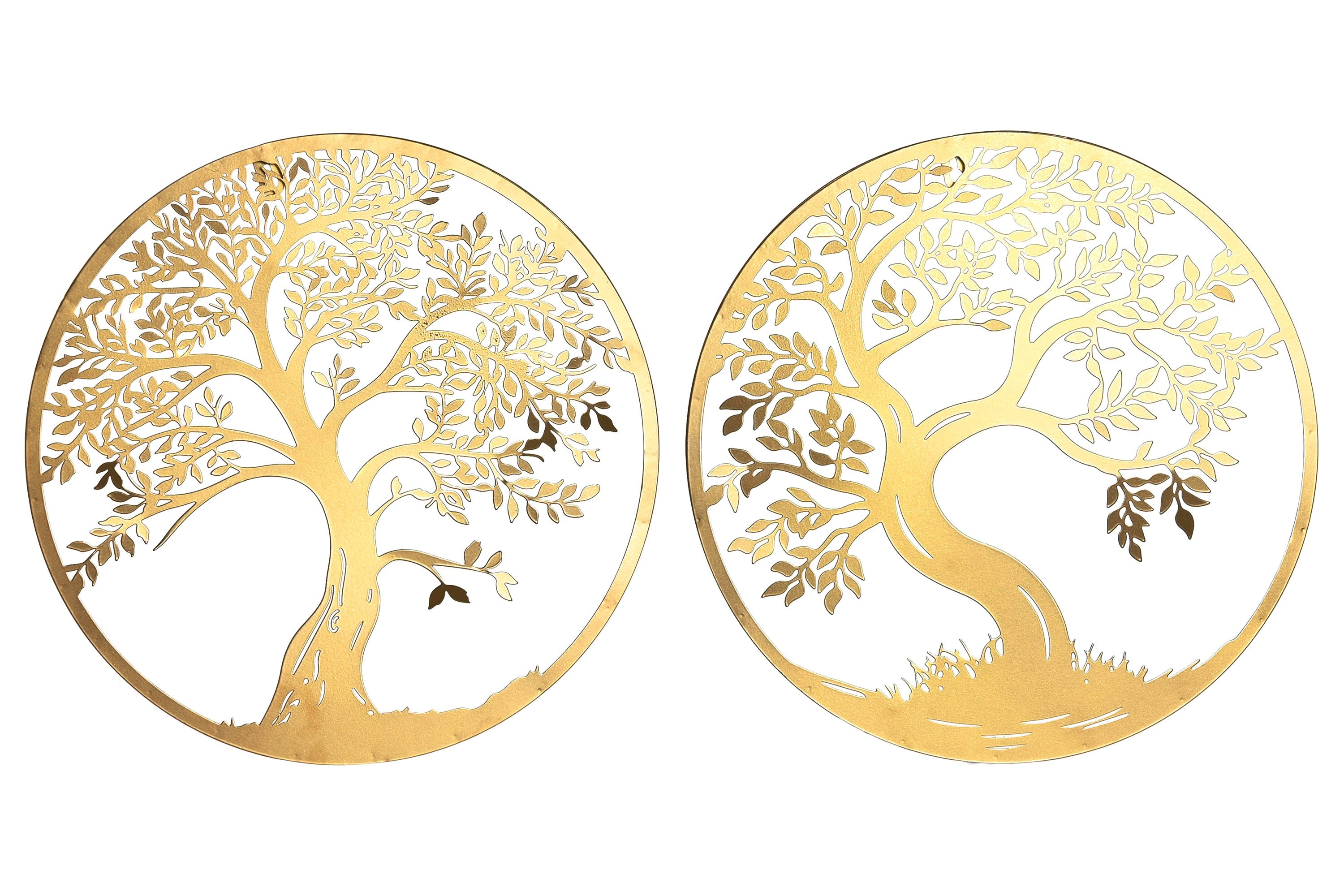 DECORACION PARED METAL 40X1X40 ARBOL 2 SURT.