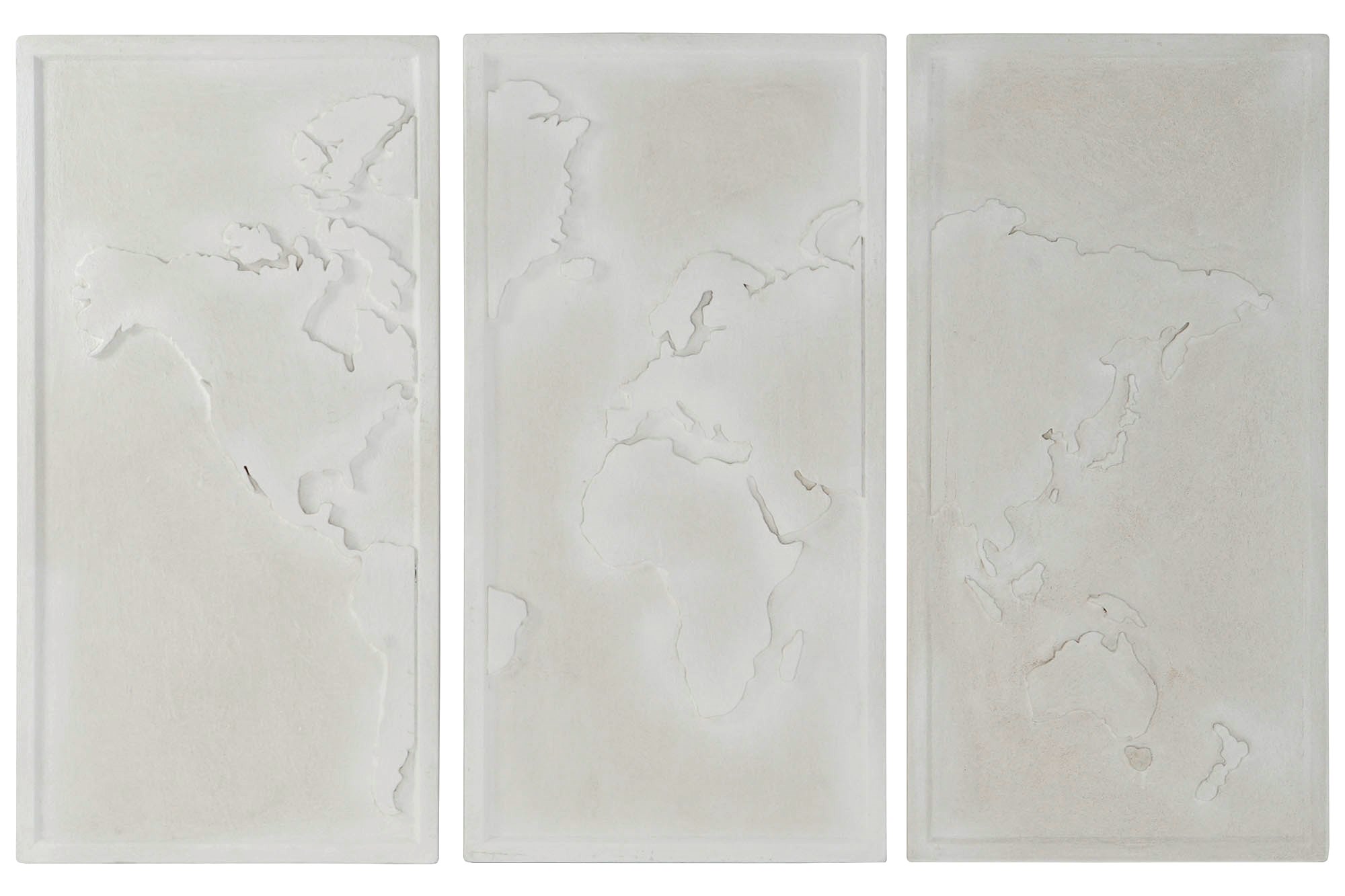 DECORACION PARED SET 3 MDF 180X4X120 MAPAMUNDI
