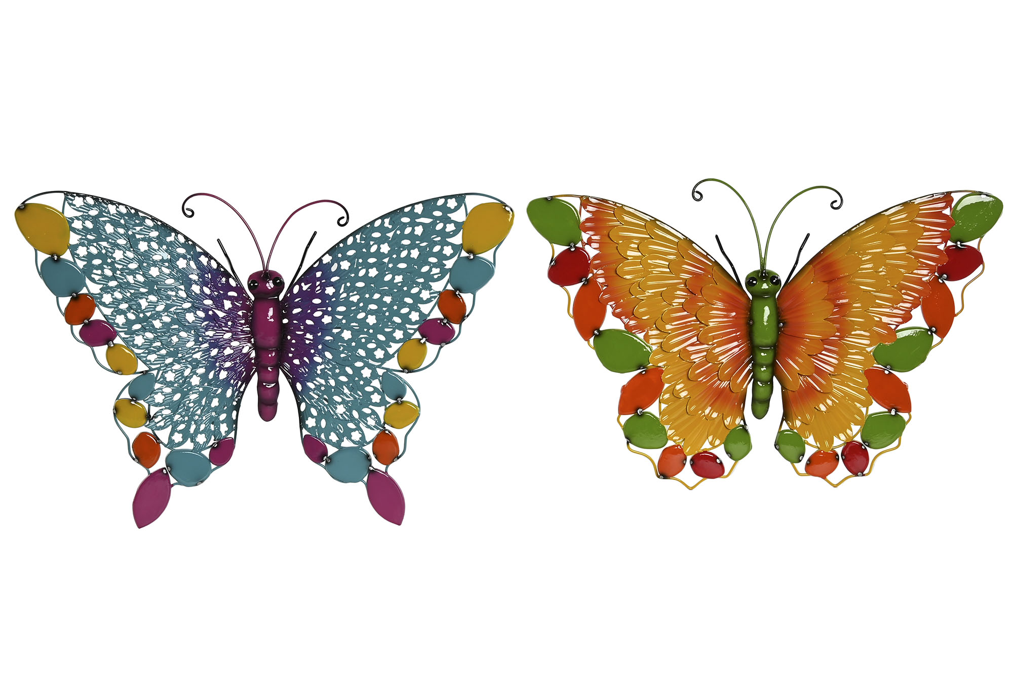 DECORACION PARED METAL 51X6,5X33 MARIPOSA 2 SURT.