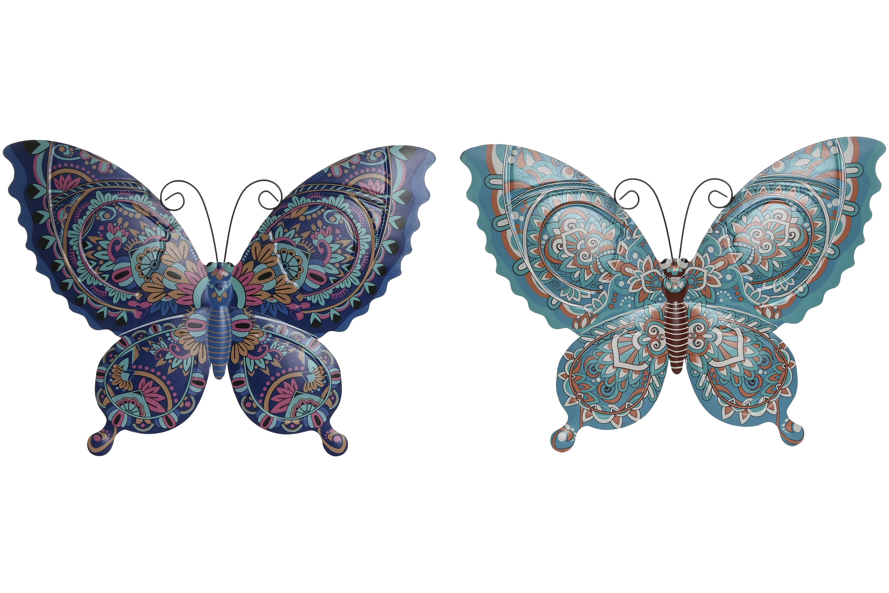 DECORACION PARED METAL 46X1X33,5 MARIPOSA 2 SURT.