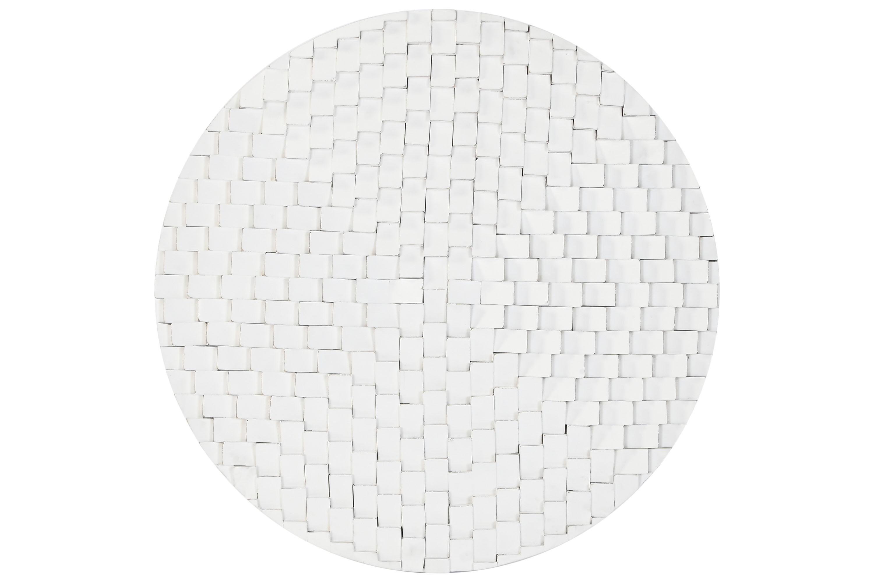 DECORACION PARED MANGO MDF 90X4X90 3D BLANCO