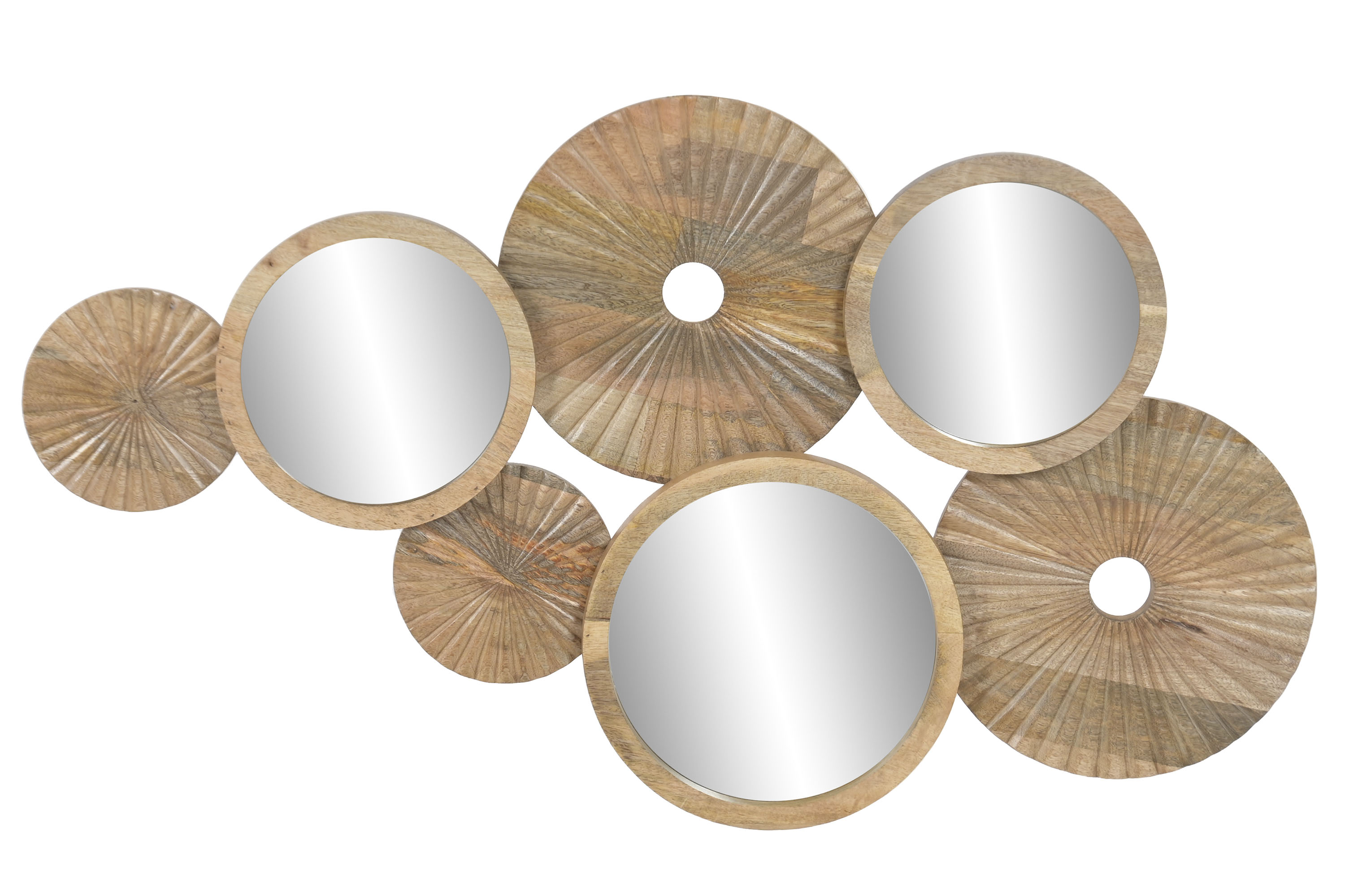 DECORACION PARED MANGO ESPEJO 103X5X58 NATURAL