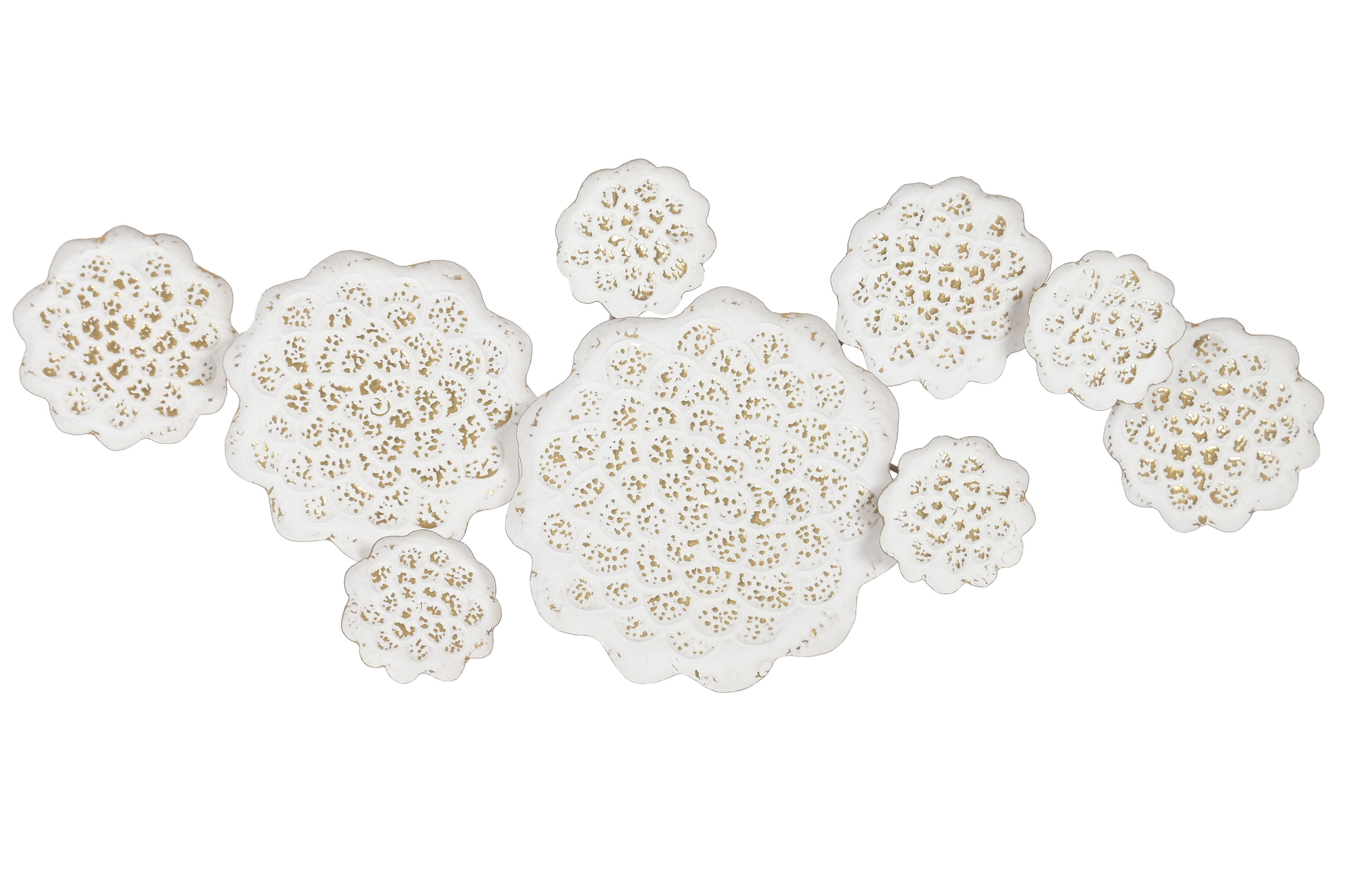 DECORACION PARED METAL 137X11X56,5 FLOR DECAPE