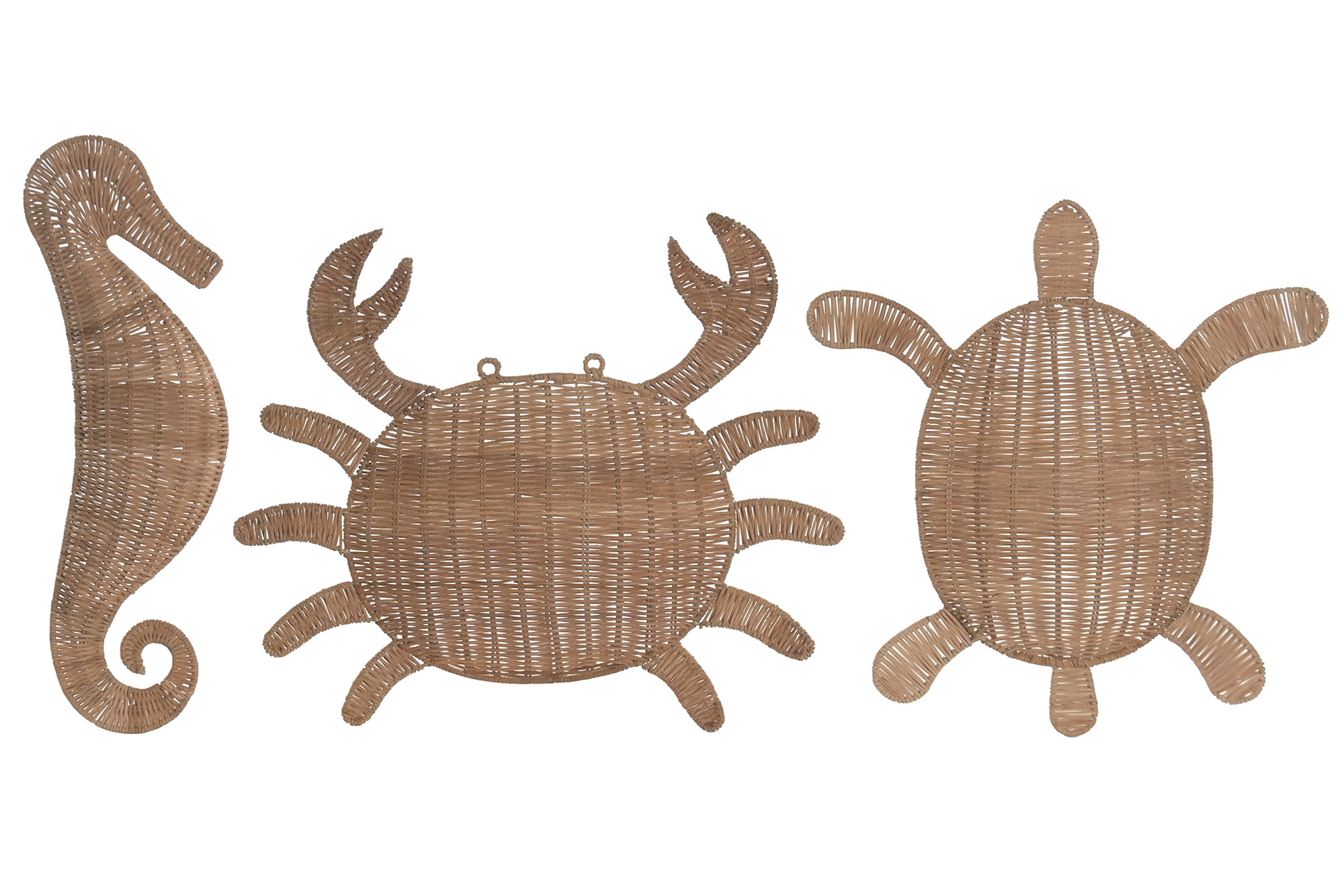 DECORACION PARED RATAN 46X6X47 TORTUGA 3 SURT.