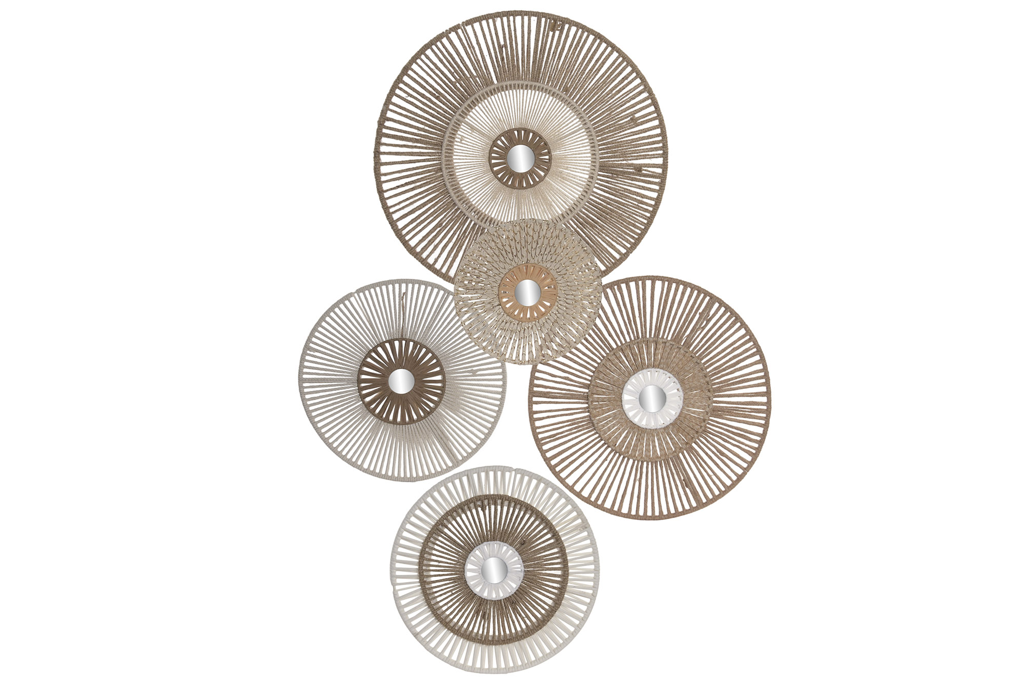 DECORACION PARED SET 5 ALGODON METAL 49X1X49